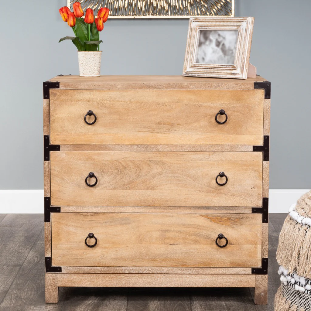Forster Glossy White Campaign Chest By Homeroots - Image 17