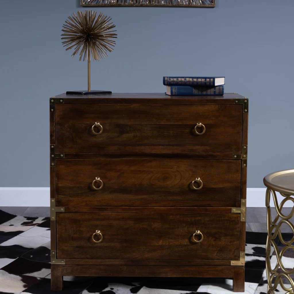 Forster Glossy White Campaign Chest By Homeroots - Image 27