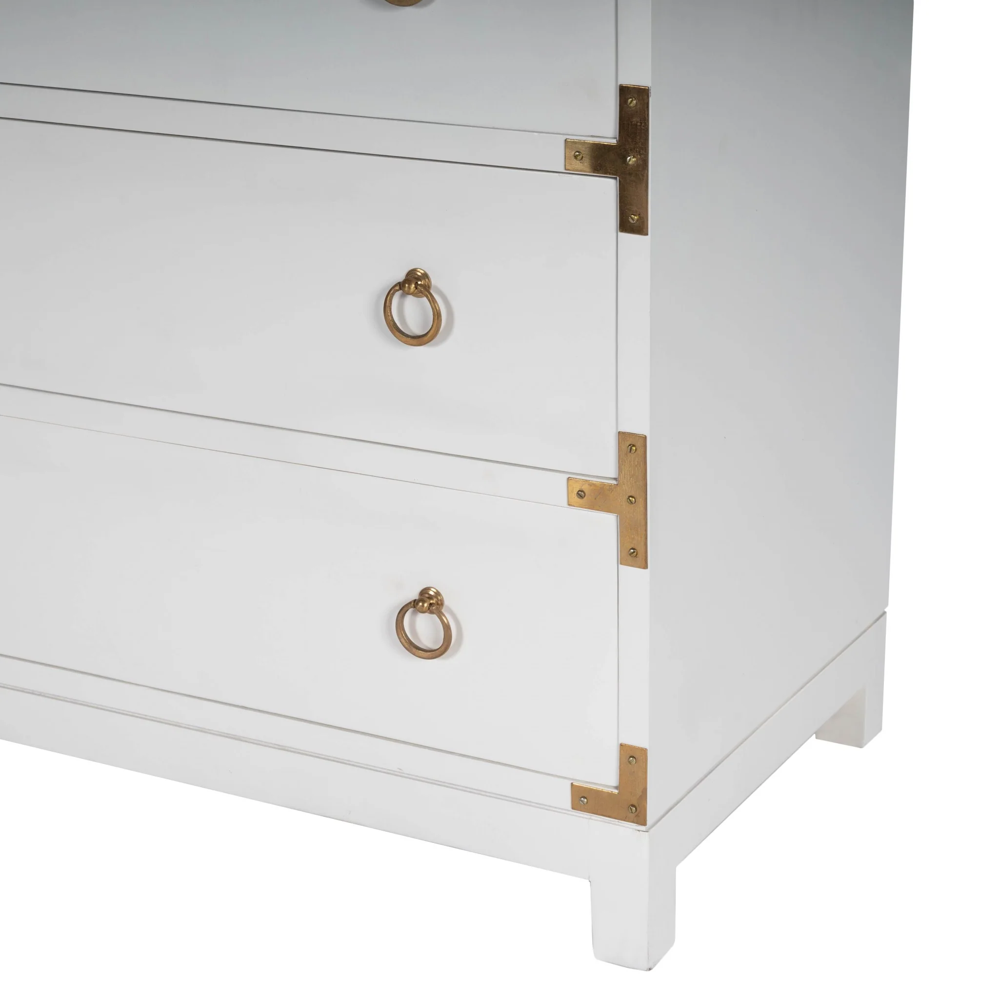 Forster Glossy White Campaign Chest By Homeroots - Image 6