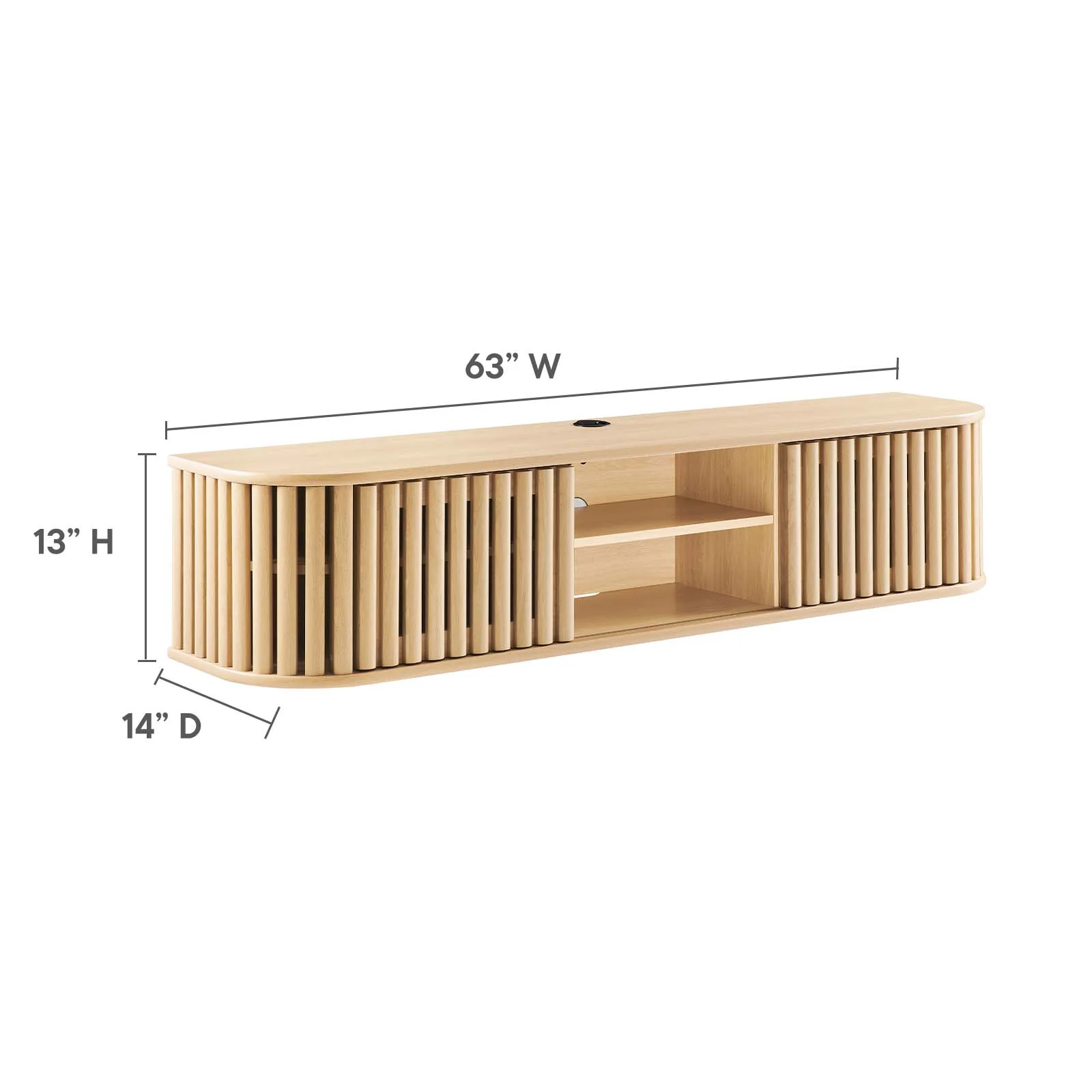 Fortitude 63" Wall-Mounted TV Stand By Modway - EEI-6528 - Image 9