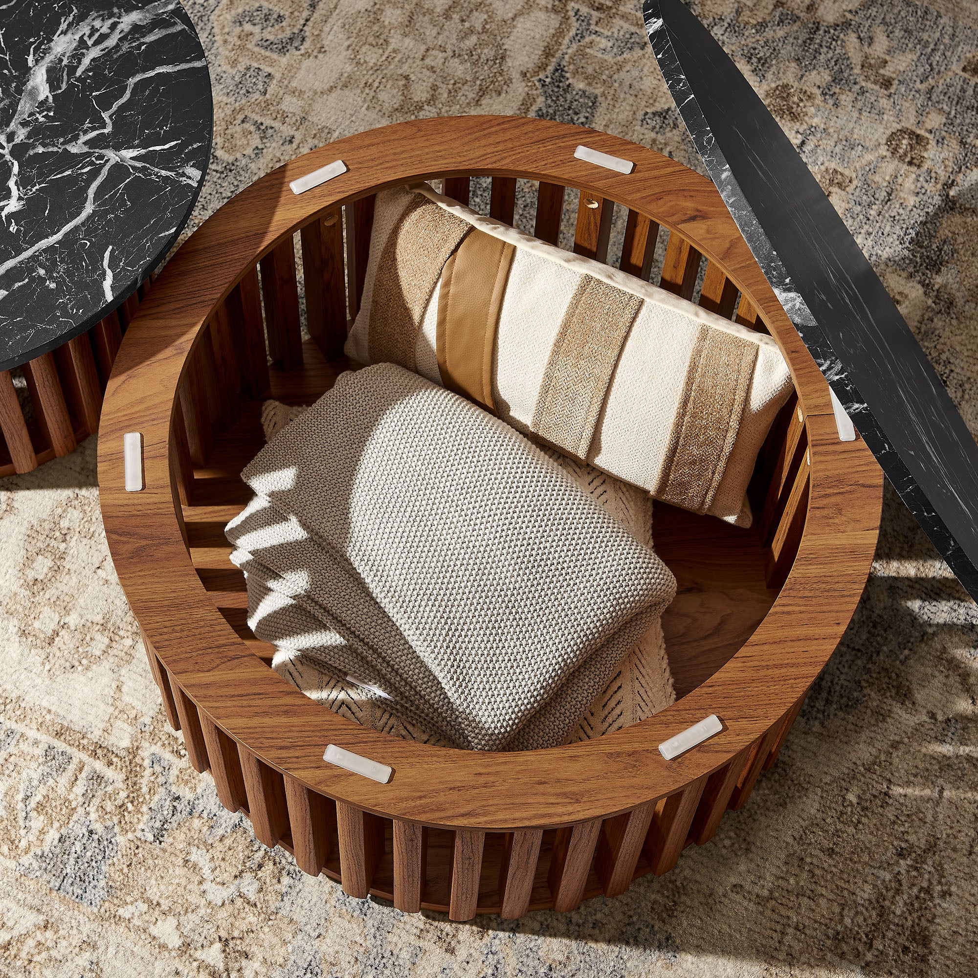 Fortitude Round Faux Marble Top Nesting Coffee Table Set by Modway - Image 12