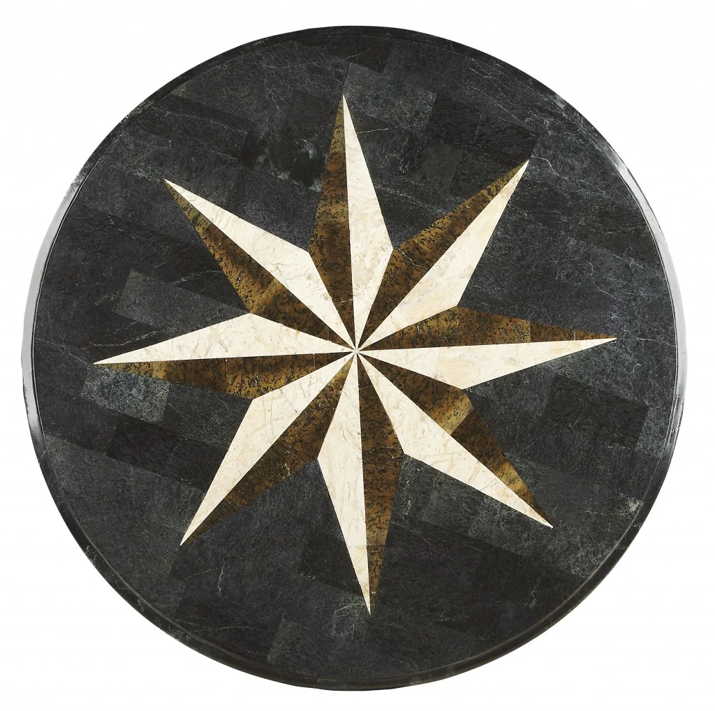 Fossil Stone Accent Hall Table By Homeroots - Image 4
