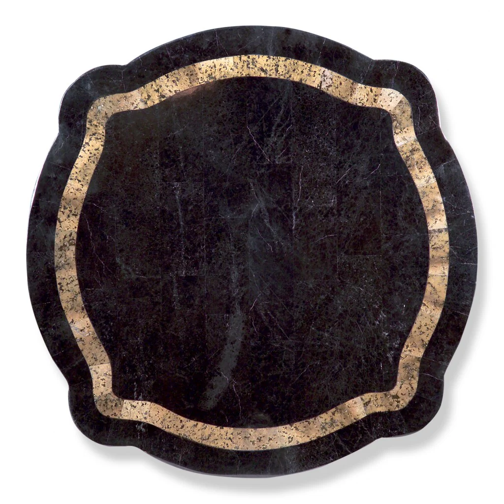 Fossil Stone Drum Table By Homeroots - Image 3