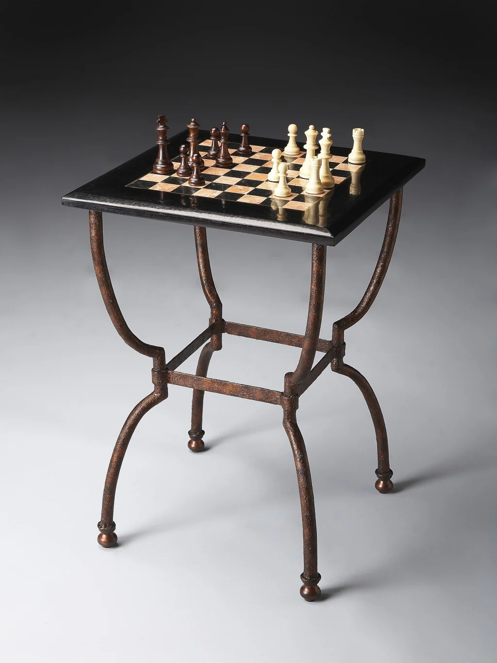 Fossil Stone Game Table By Homeroots - 389934 - Image 2