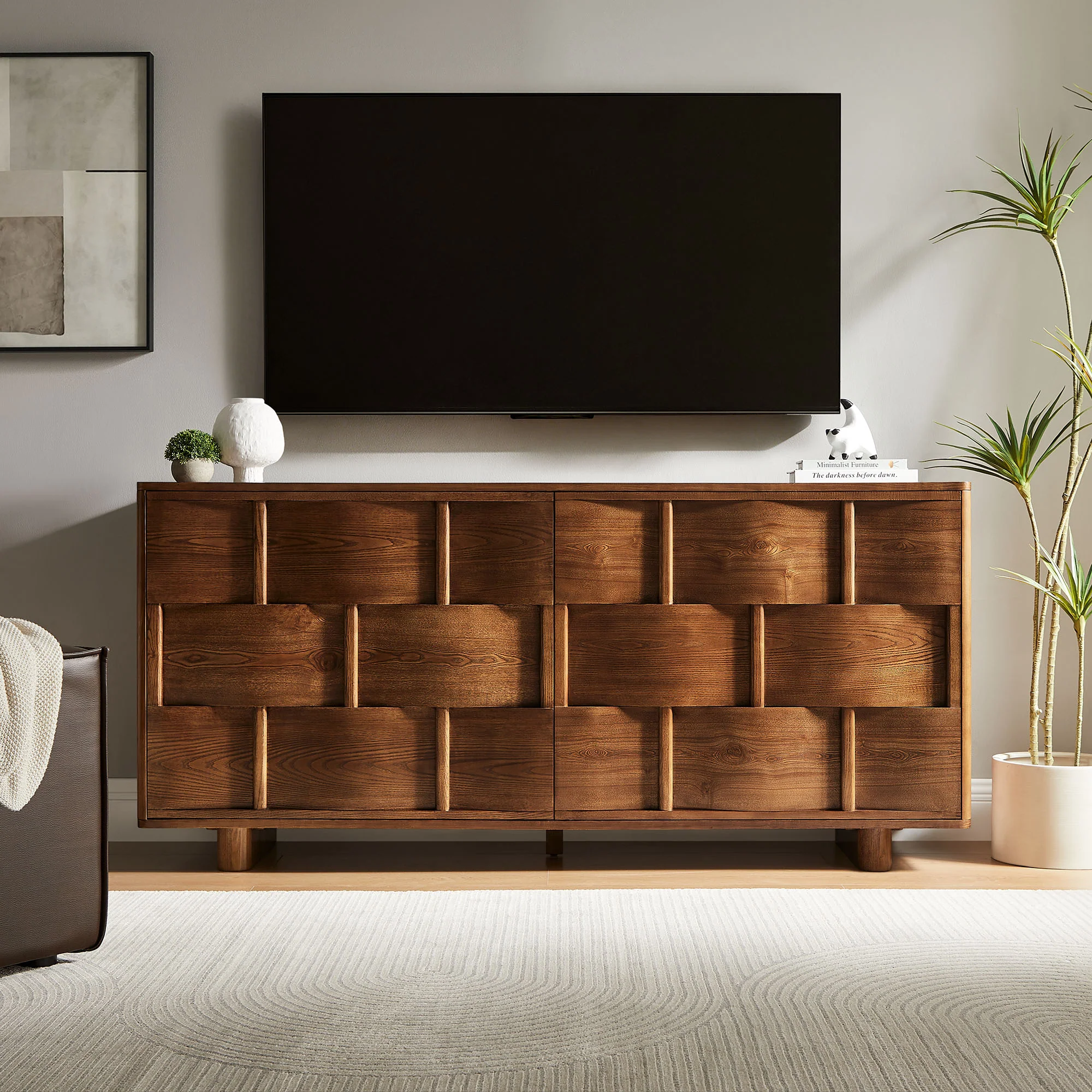 Foundry 71" Woven Design Buffet Storage Cabinet by Modway - Image 18