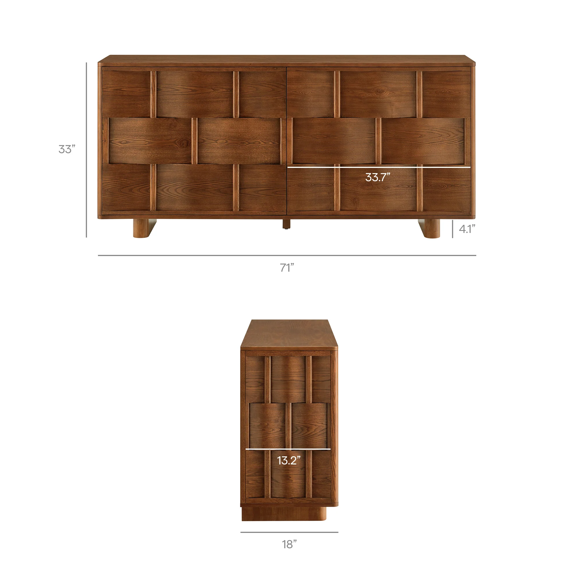 Foundry 71" Woven Design Buffet Storage Cabinet by Modway - Image 20