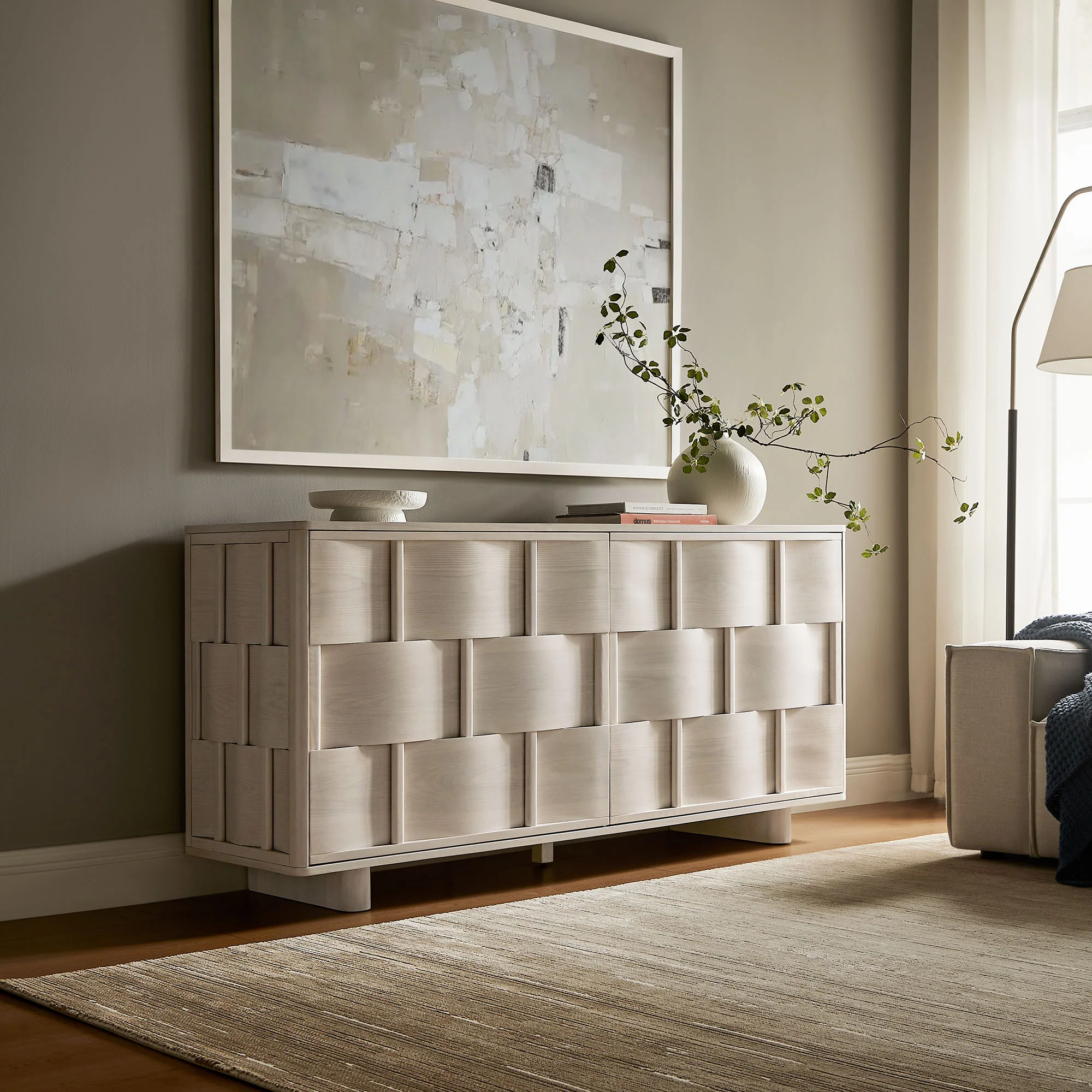 Foundry 71" Woven Design Buffet Storage Cabinet by Modway - Image 27