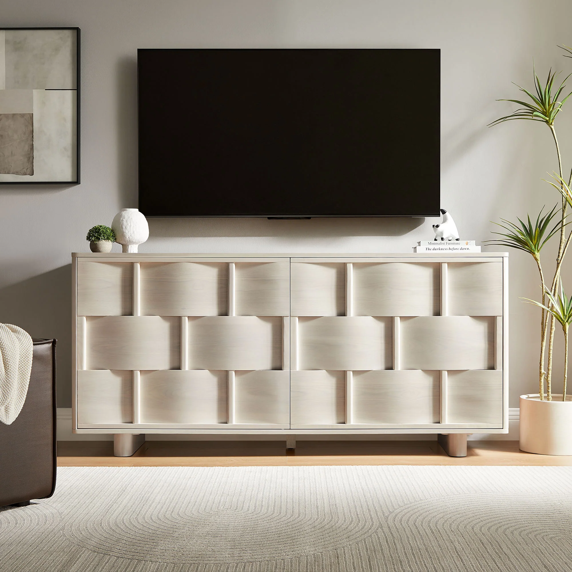 Foundry 71" Woven Design Buffet Storage Cabinet by Modway - Image 28
