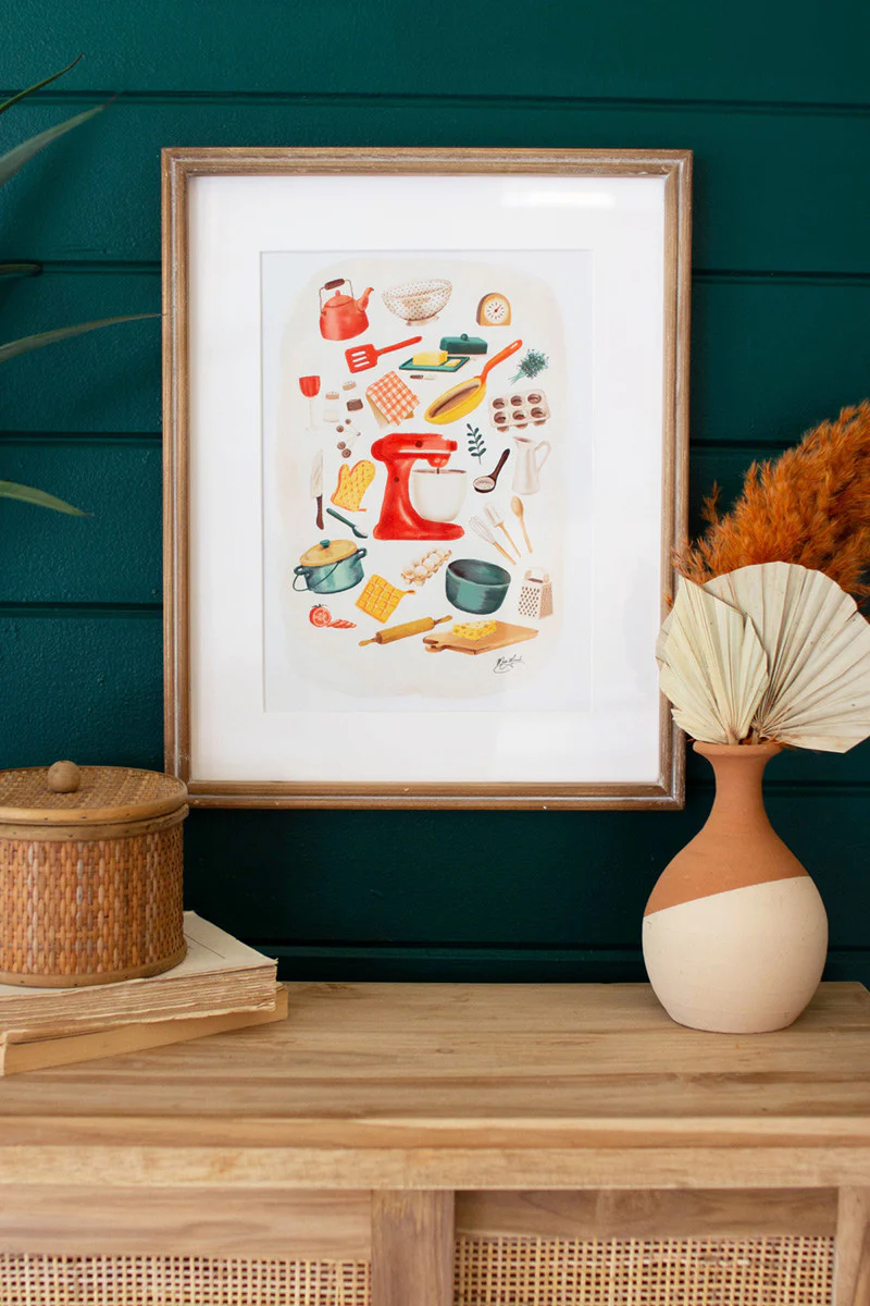 Framed Cooking Print Under Glass By Kalalou - Image 4