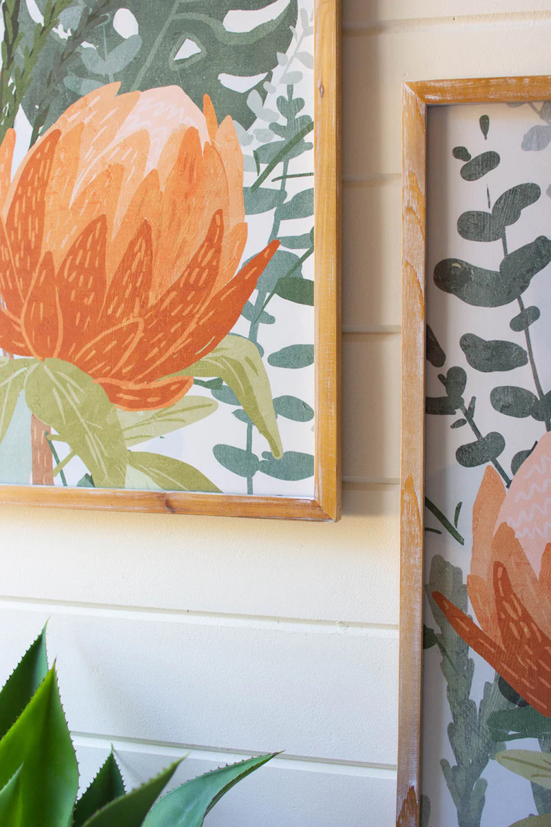 Framed Prints Under Glass - Protea Set Of 2 By Kalalou - Image 3