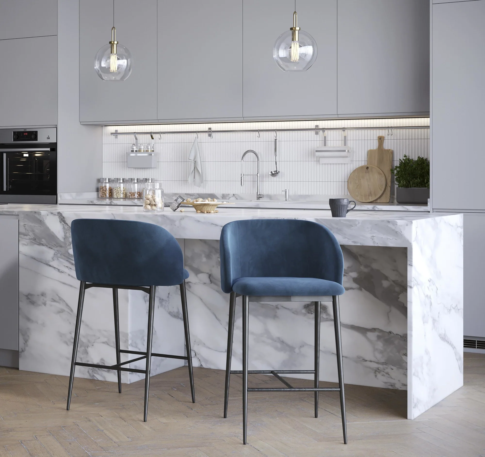 Fran 26" Fixed-Height Counter Stool - Set of 2 Black By LumiSource - Image 14