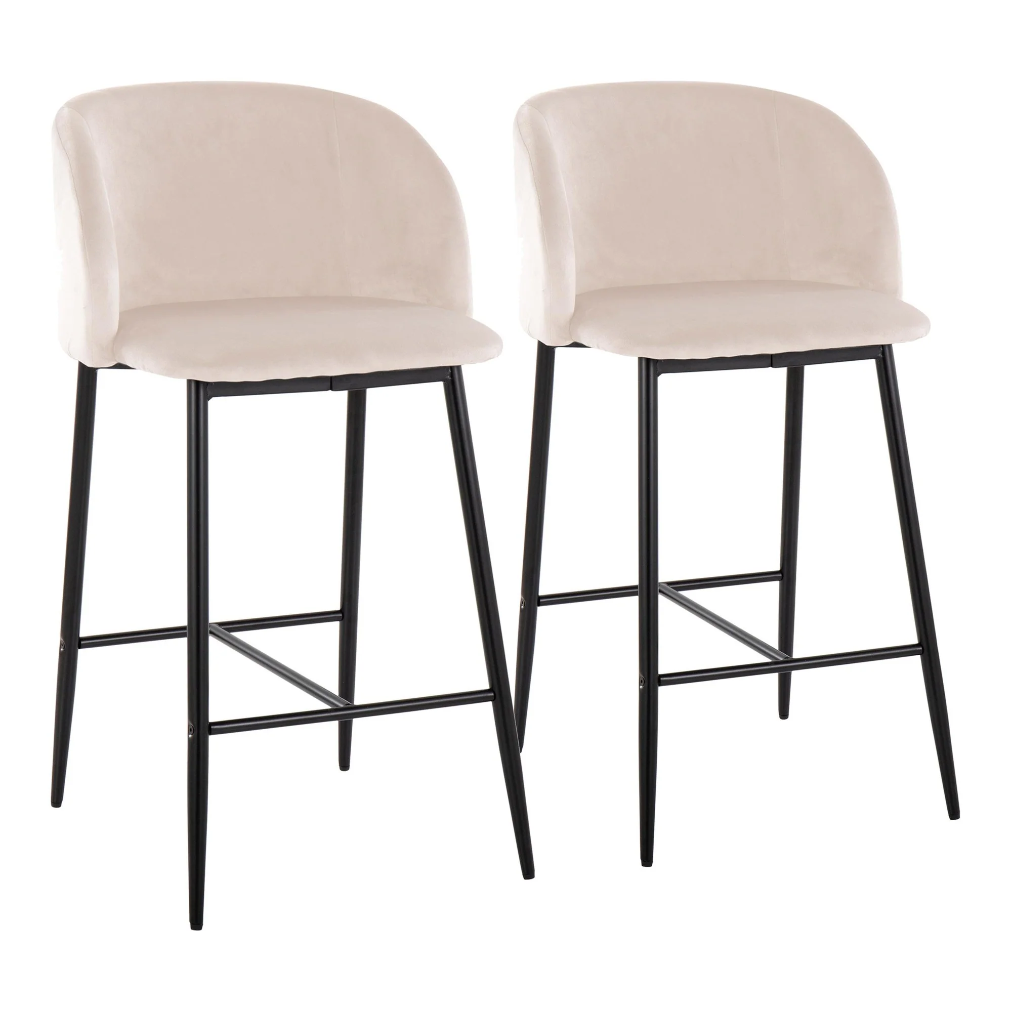 Fran 26" Fixed-Height Counter Stool - Set of 2 Black By LumiSource - Image 19