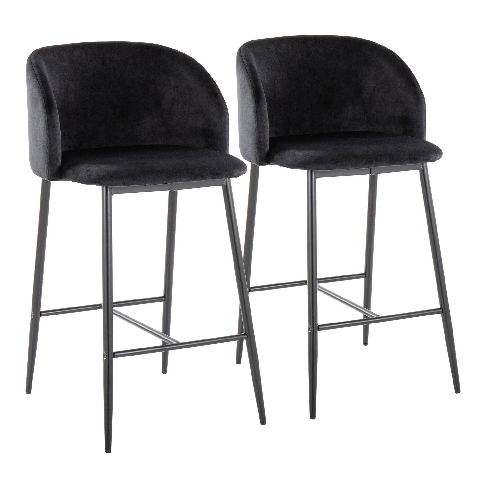 Fran 26" Fixed-Height Counter Stool - Set of 2 Black By LumiSource - Image 2