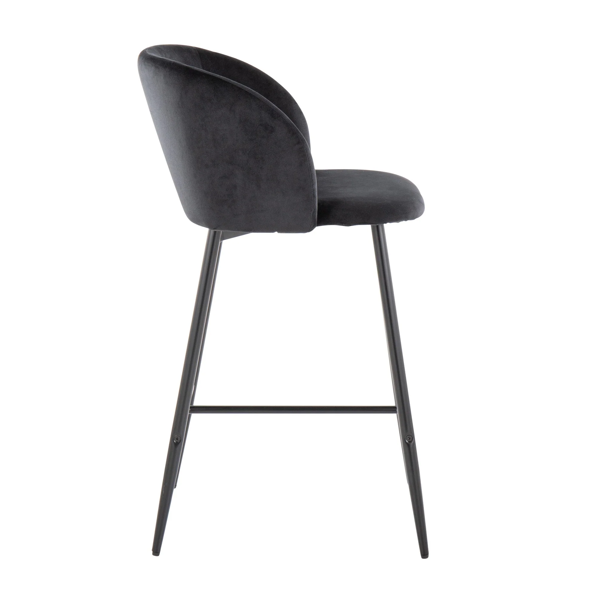 Fran 26" Fixed-Height Counter Stool - Set of 2 Black By LumiSource - Image 7