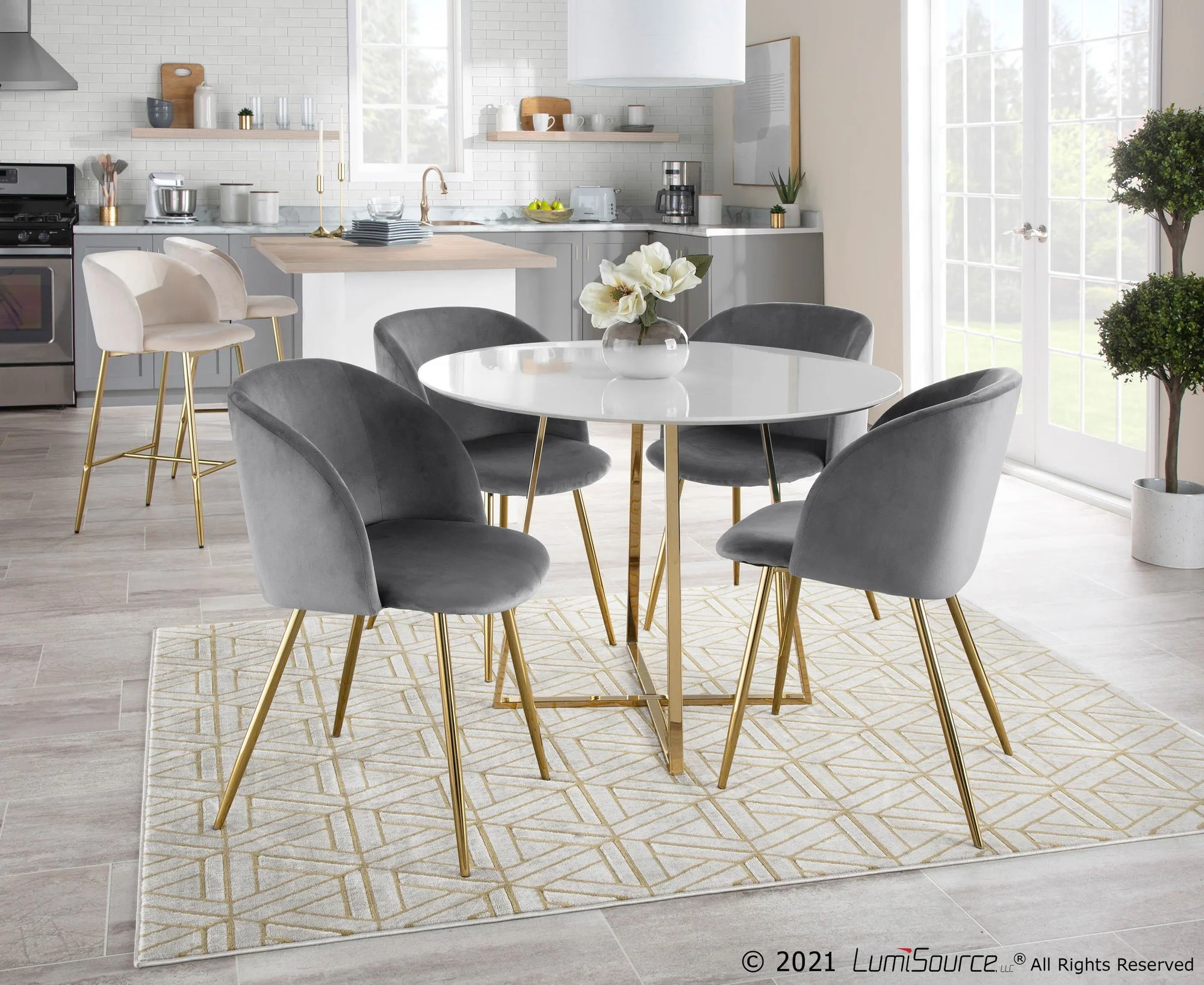 Fran Chair - Set of 2 Metallic By LumiSource - Image 6