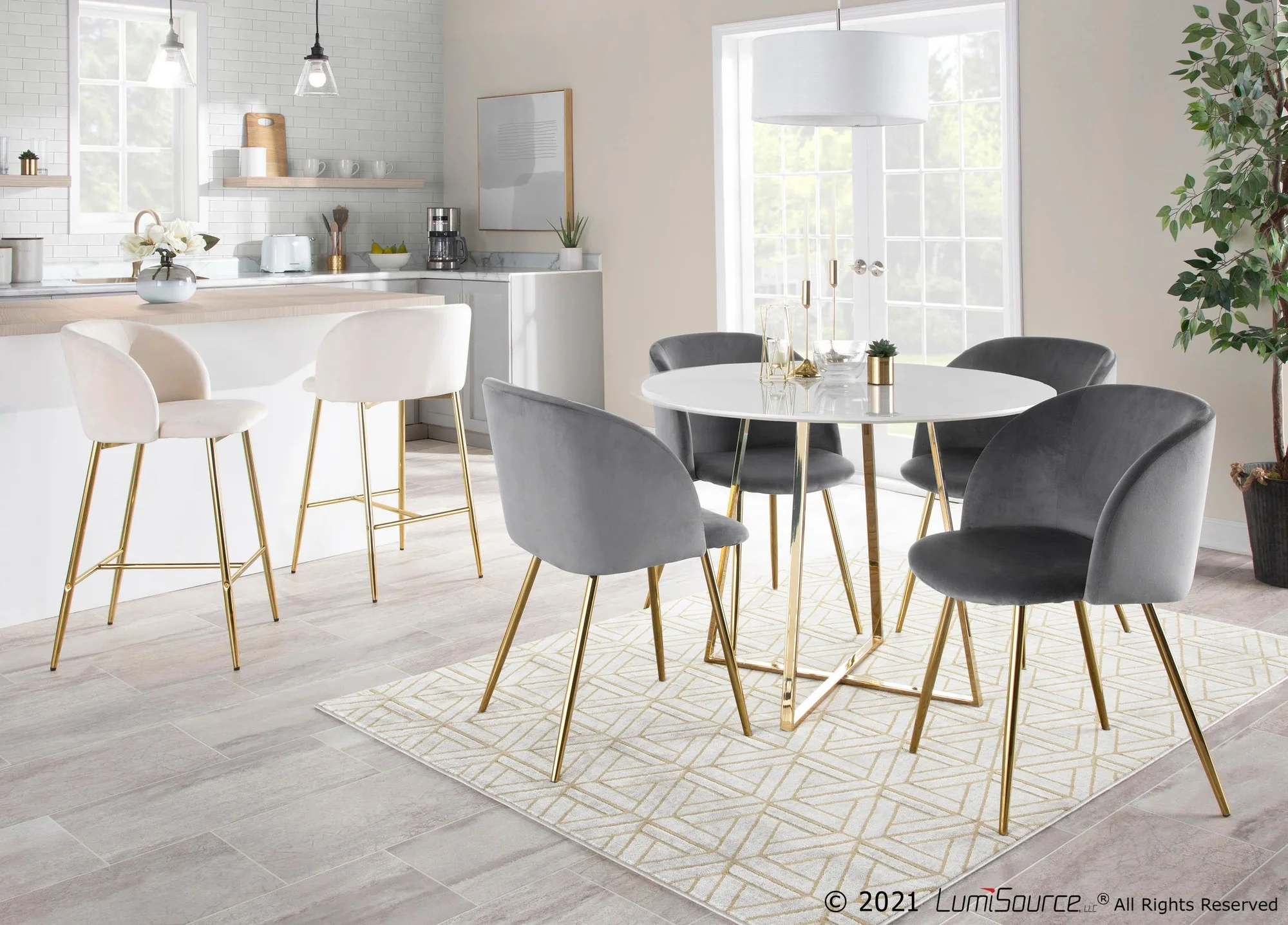 Fran Chair - Set of 2 Metallic By LumiSource - Image 7