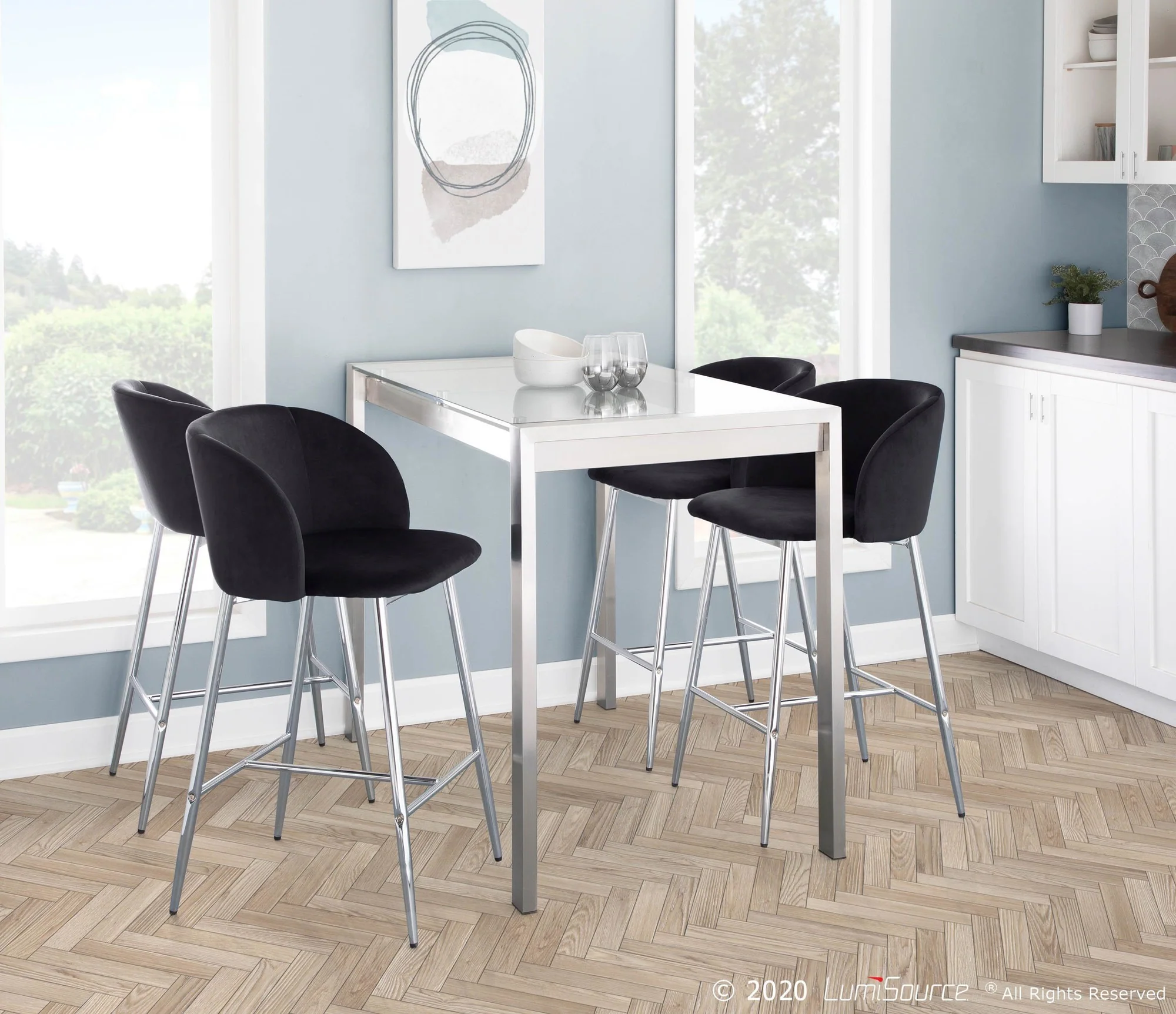 Fran Counter Stool - Set of 2 Black By LumiSource - Image 6