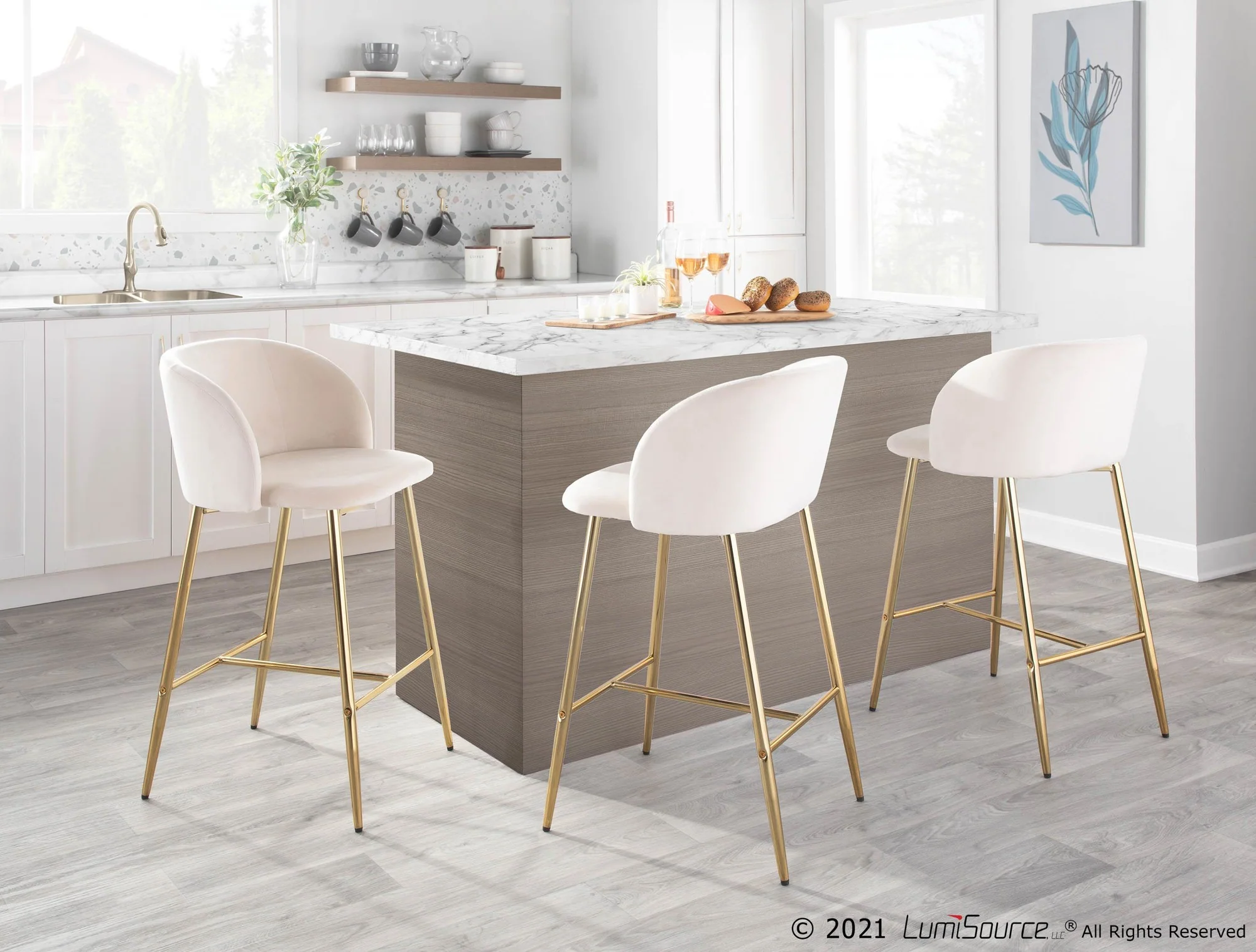 Fran Counter Stool - Set of 2 By LumiSource - B26-FRAN AUVCR2 - Image 2