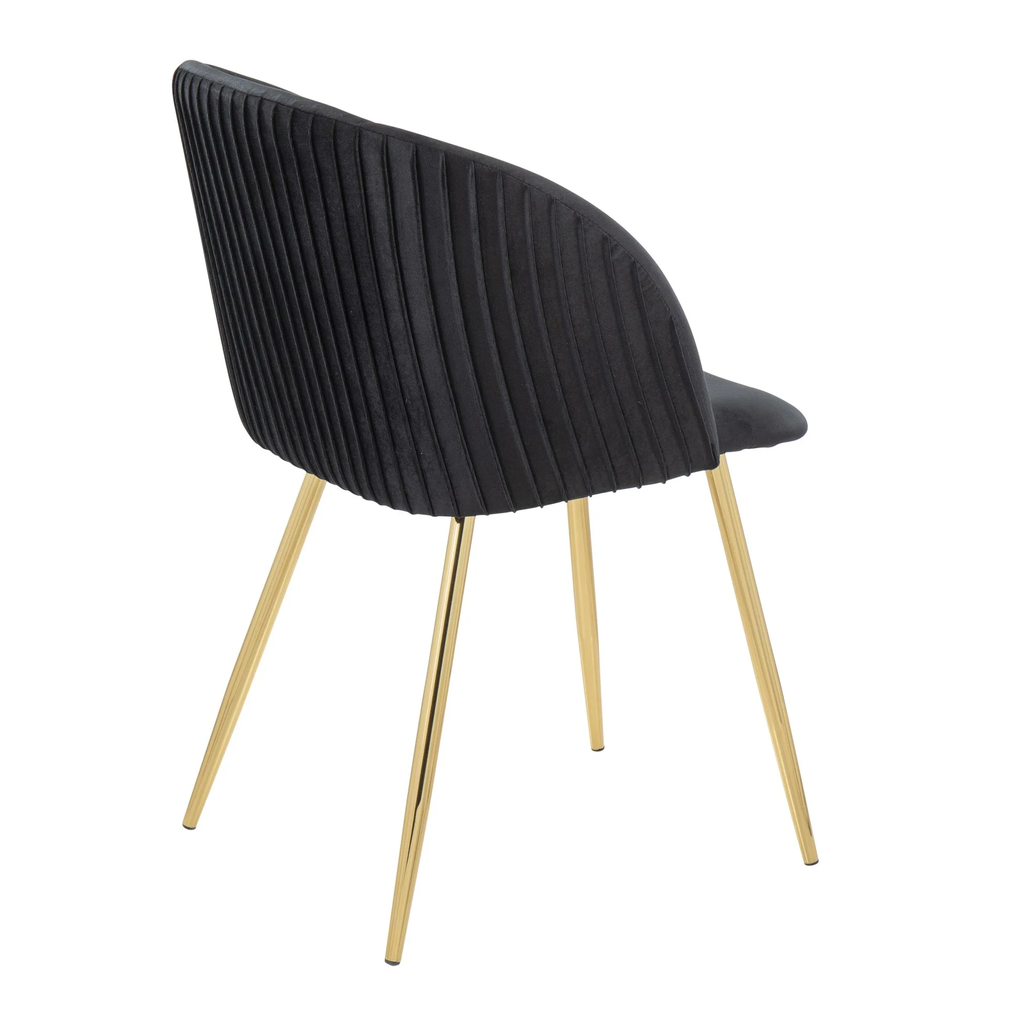 Fran Pleated Chair - Set of 2 Black By LumiSource - Image 4