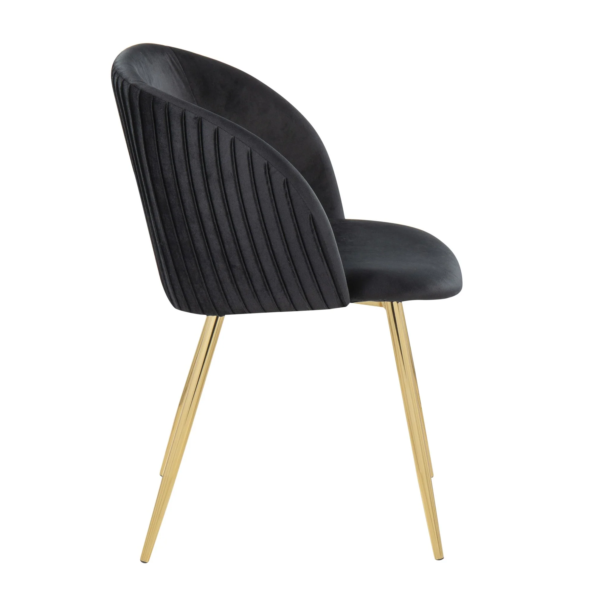 Fran Pleated Chair - Set of 2 Black By LumiSource - Image 5