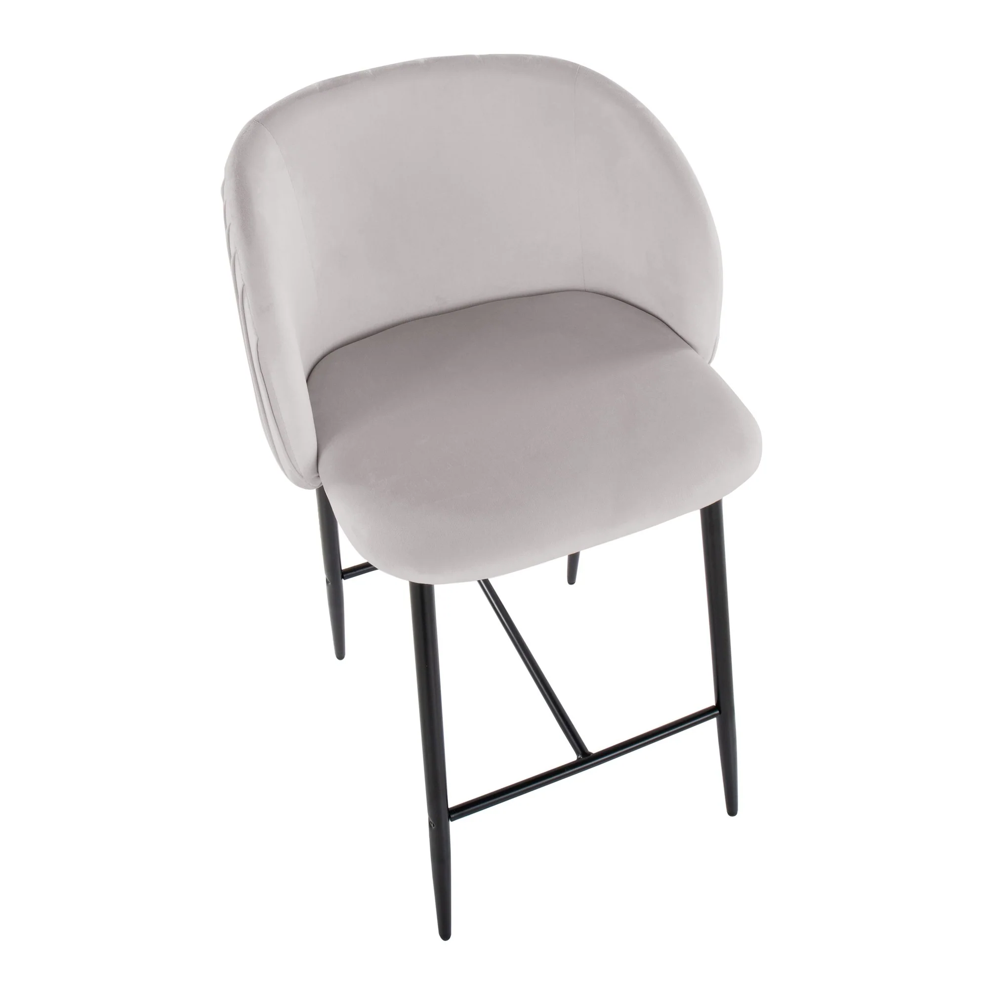 Fran Pleated Fixed-Height Counter Stool - Set of 2 Green By LumiSource - B26-FRANPLTV BKGN2 - Image 11
