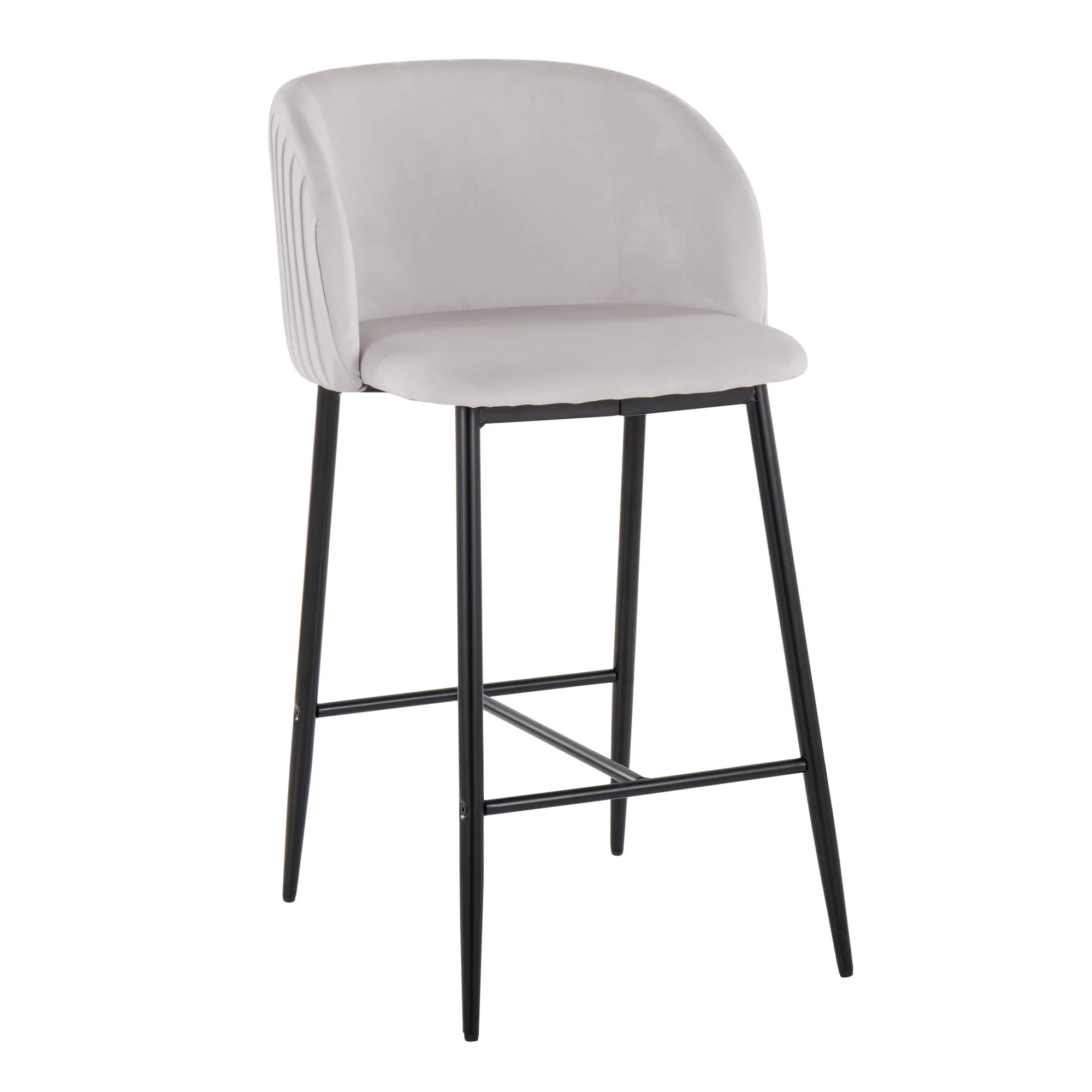 Fran Pleated Fixed-Height Counter Stool - Set of 2 Green By LumiSource - B26-FRANPLTV BKGN2 - Image 13