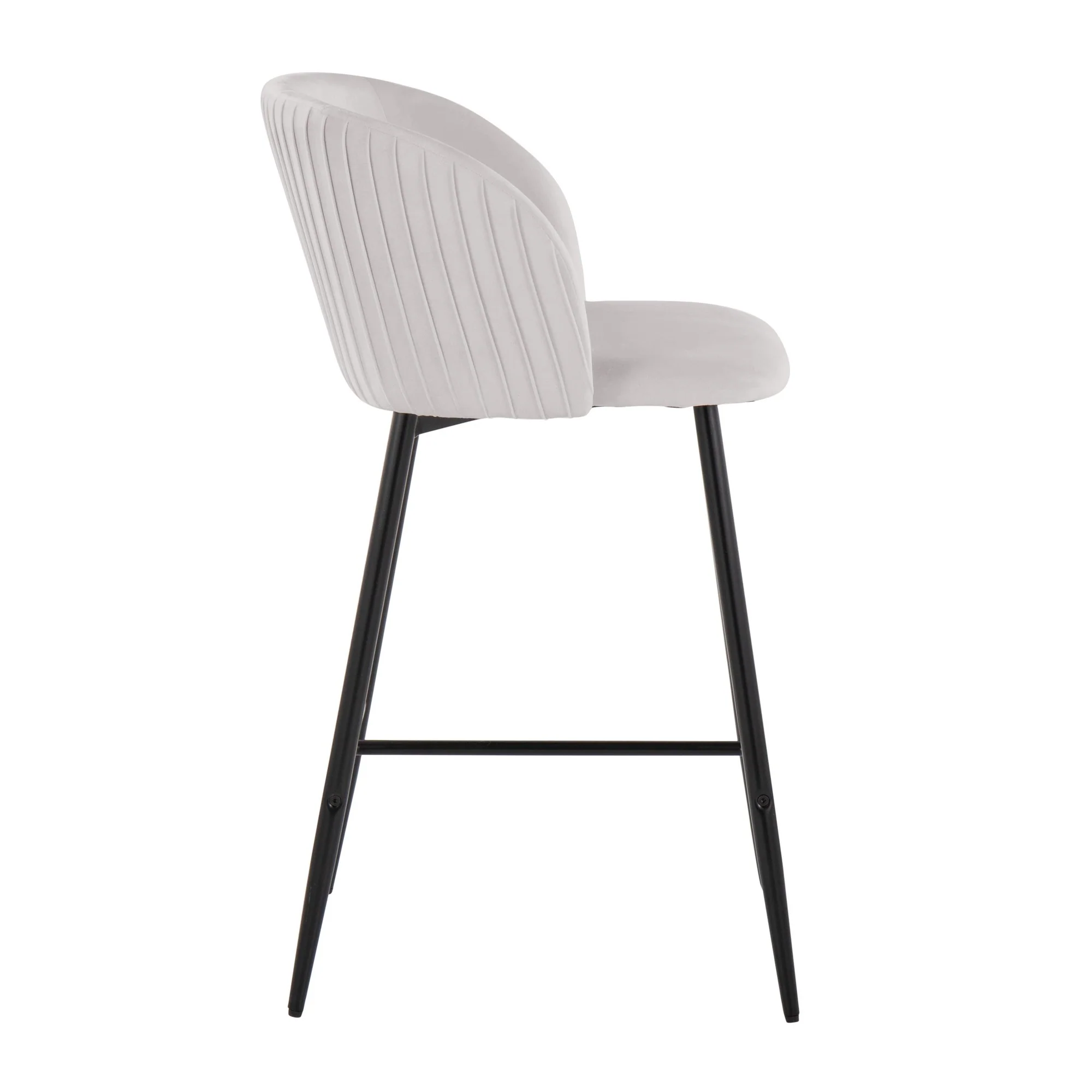 Fran Pleated Fixed-Height Counter Stool - Set of 2 Green By LumiSource - B26-FRANPLTV BKGN2 - Image 14