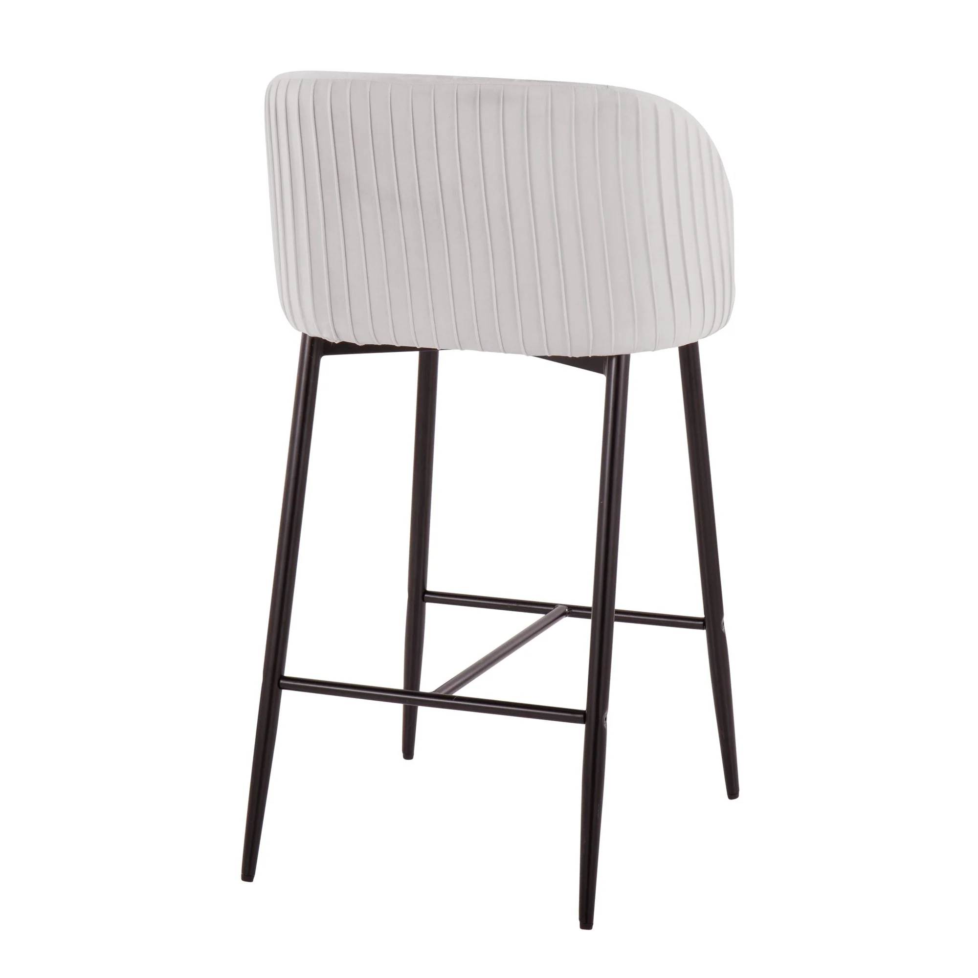 Fran Pleated Fixed-Height Counter Stool - Set of 2 Green By LumiSource - B26-FRANPLTV BKGN2 - Image 15