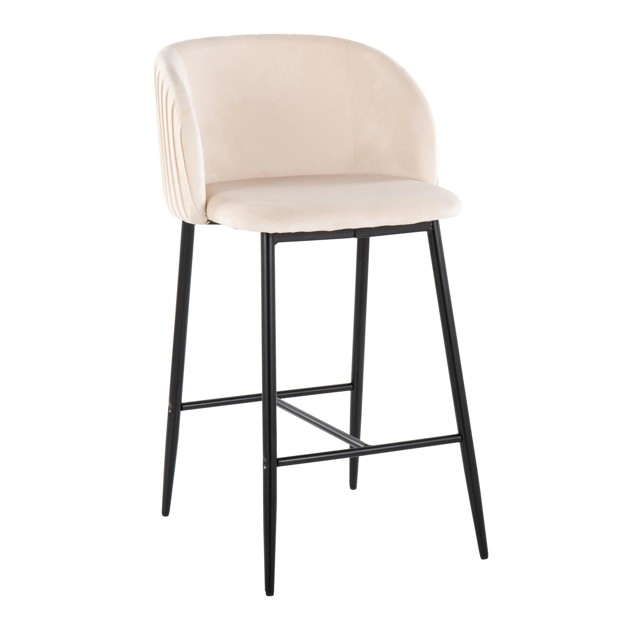 Fran Pleated Fixed-Height Counter Stool - Set of 2 Green By LumiSource - B26-FRANPLTV BKGN2 - Image 21