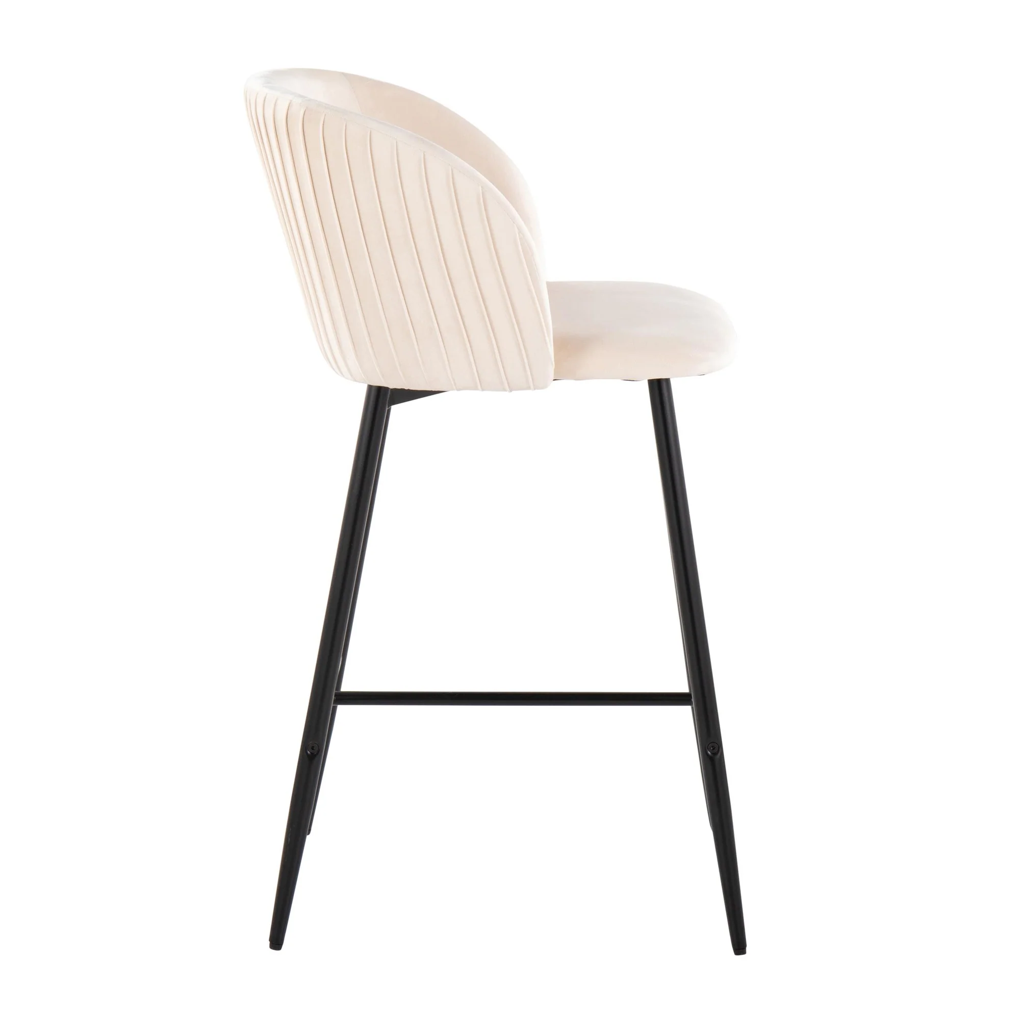 Fran Pleated Fixed-Height Counter Stool - Set of 2 Green By LumiSource - B26-FRANPLTV BKGN2 - Image 22