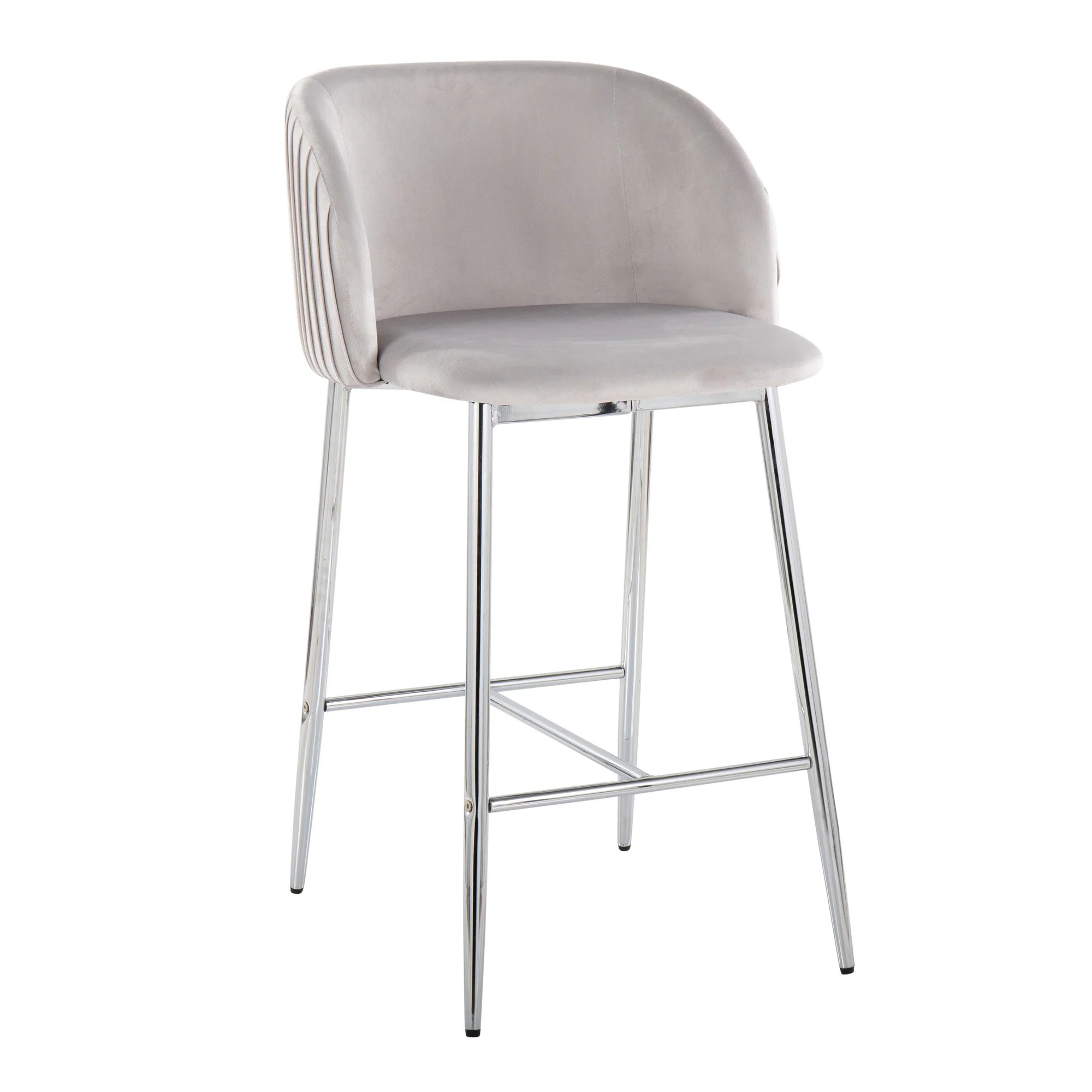 Fran Pleated Fixed-Height Counter Stool - Set of 2 Green By LumiSource - B26-FRANPLTV CHRGN2 - Image 13
