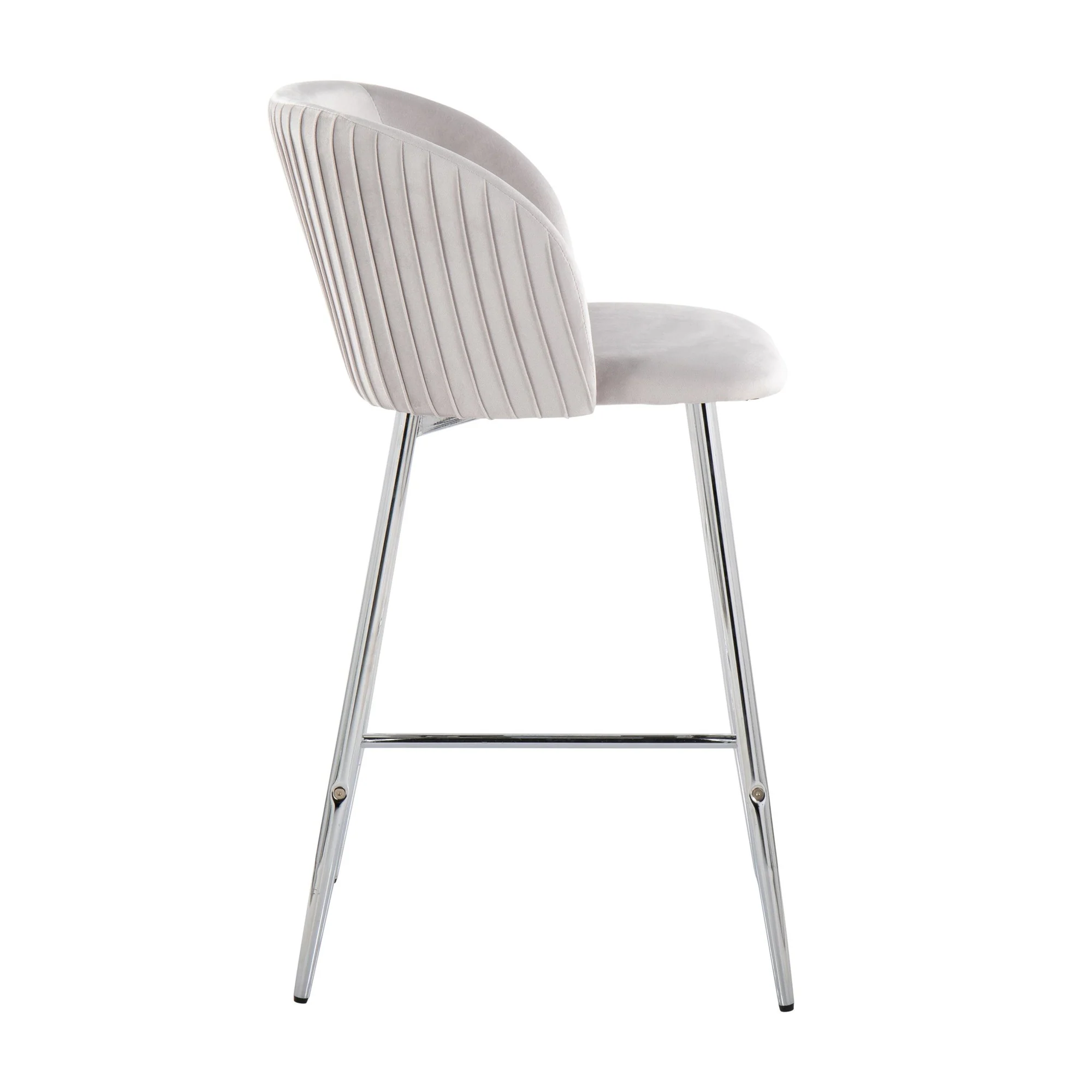 Fran Pleated Fixed-Height Counter Stool - Set of 2 Green By LumiSource - B26-FRANPLTV CHRGN2 - Image 14