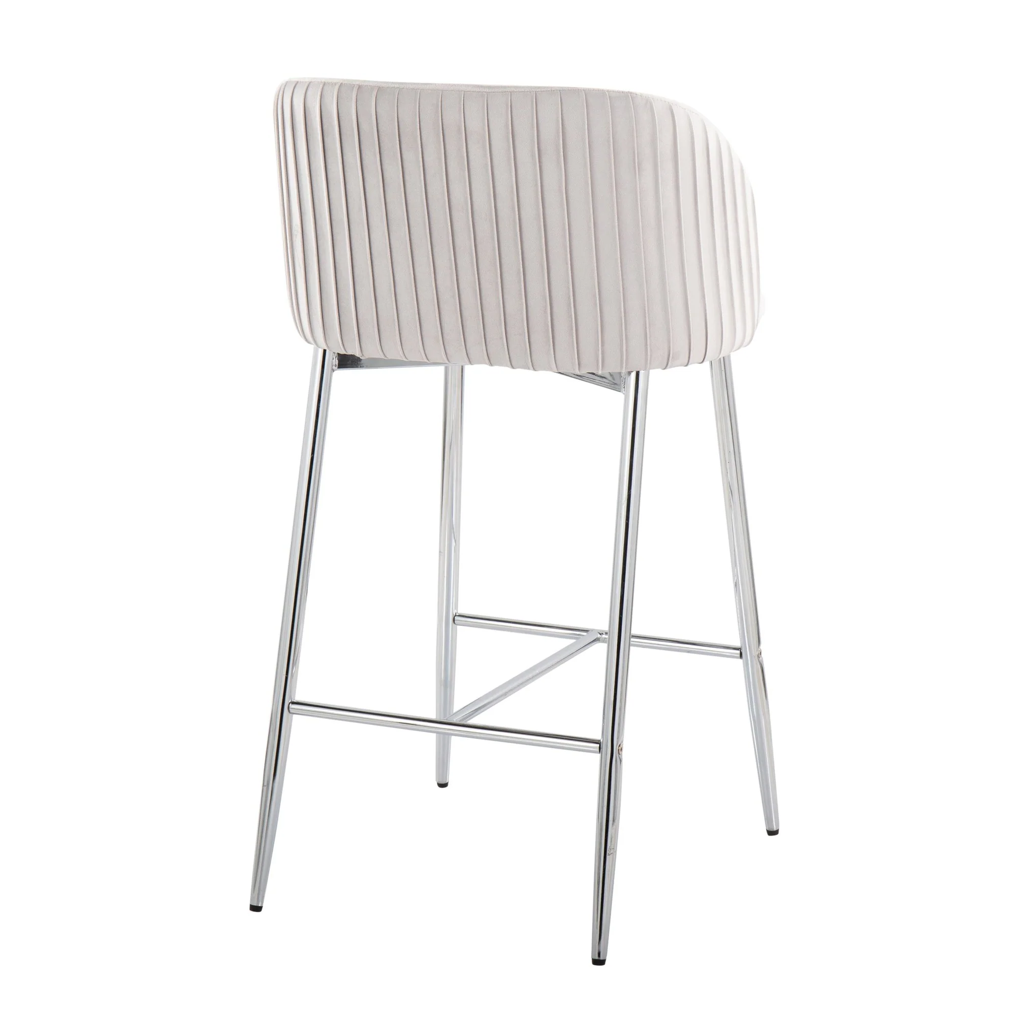 Fran Pleated Fixed-Height Counter Stool - Set of 2 Green By LumiSource - B26-FRANPLTV CHRGN2 - Image 15