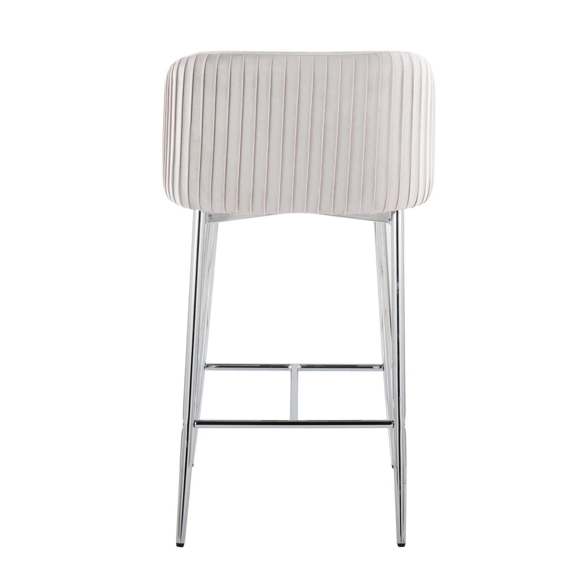 Fran Pleated Fixed-Height Counter Stool - Set of 2 Green By LumiSource - B26-FRANPLTV CHRGN2 - Image 16