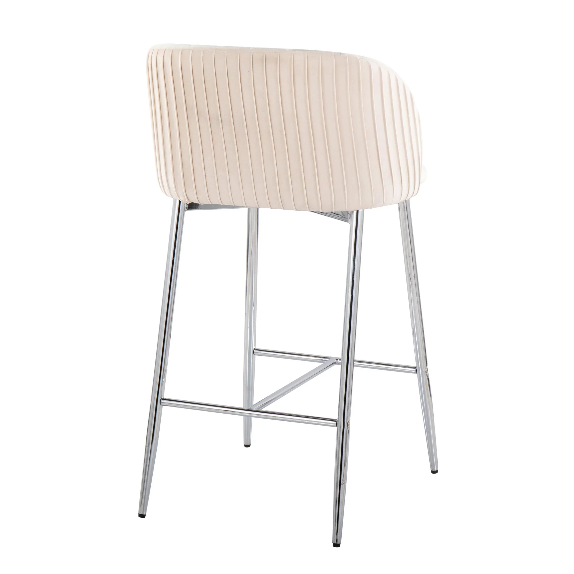 Fran Pleated Fixed-Height Counter Stool - Set of 2 Green By LumiSource - B26-FRANPLTV CHRGN2 - Image 23