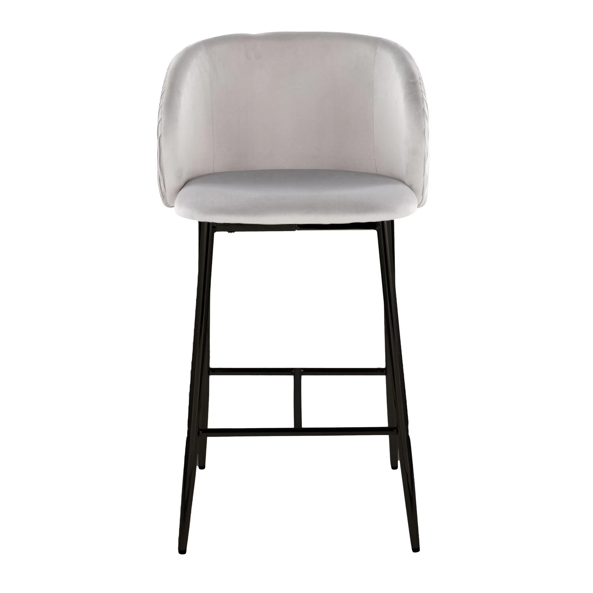 Fran Pleated Waves Fixed-Height Counter Stool - Set of 2 Green By LumiSource - B26-FRANPLTWVV BKGN2 - Image 10
