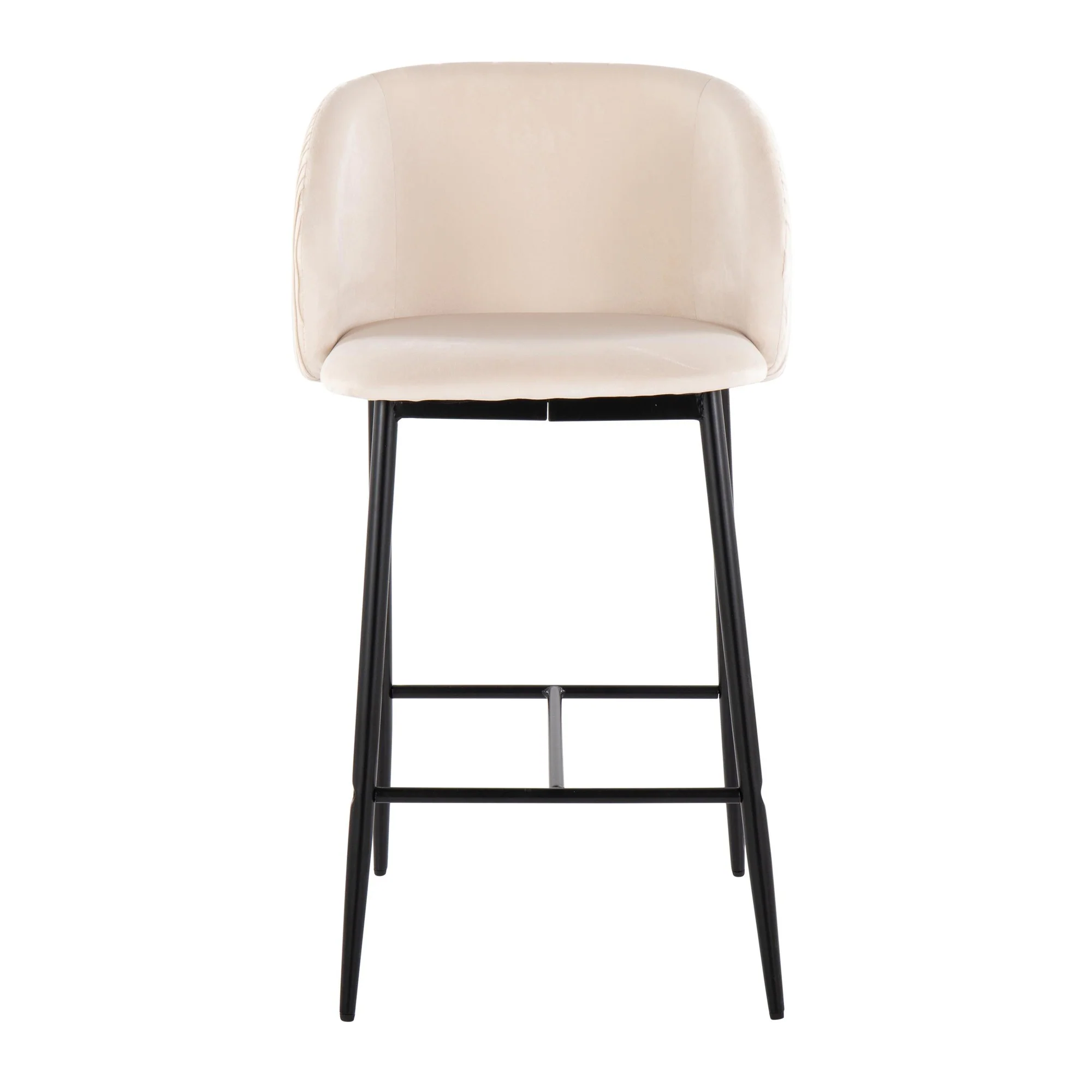 Fran Pleated Waves Fixed-Height Counter Stool - Set of 2 Green By LumiSource - B26-FRANPLTWVV BKGN2 - Image 18