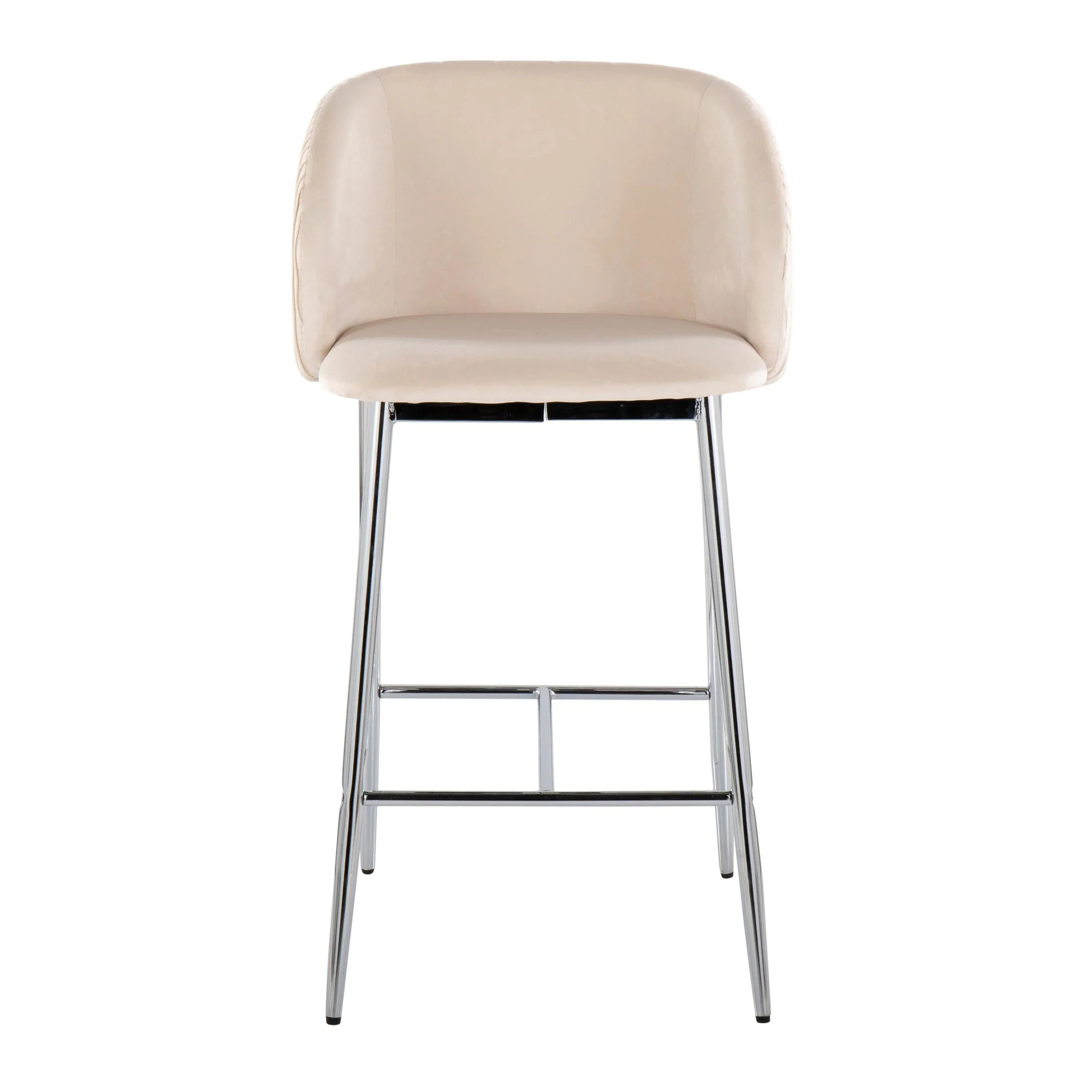 Fran Pleated Waves Fixed-Height Counter Stool - Set of 2 Green By LumiSource - B26-FRANPLTWVV CHRGN2 - Image 18