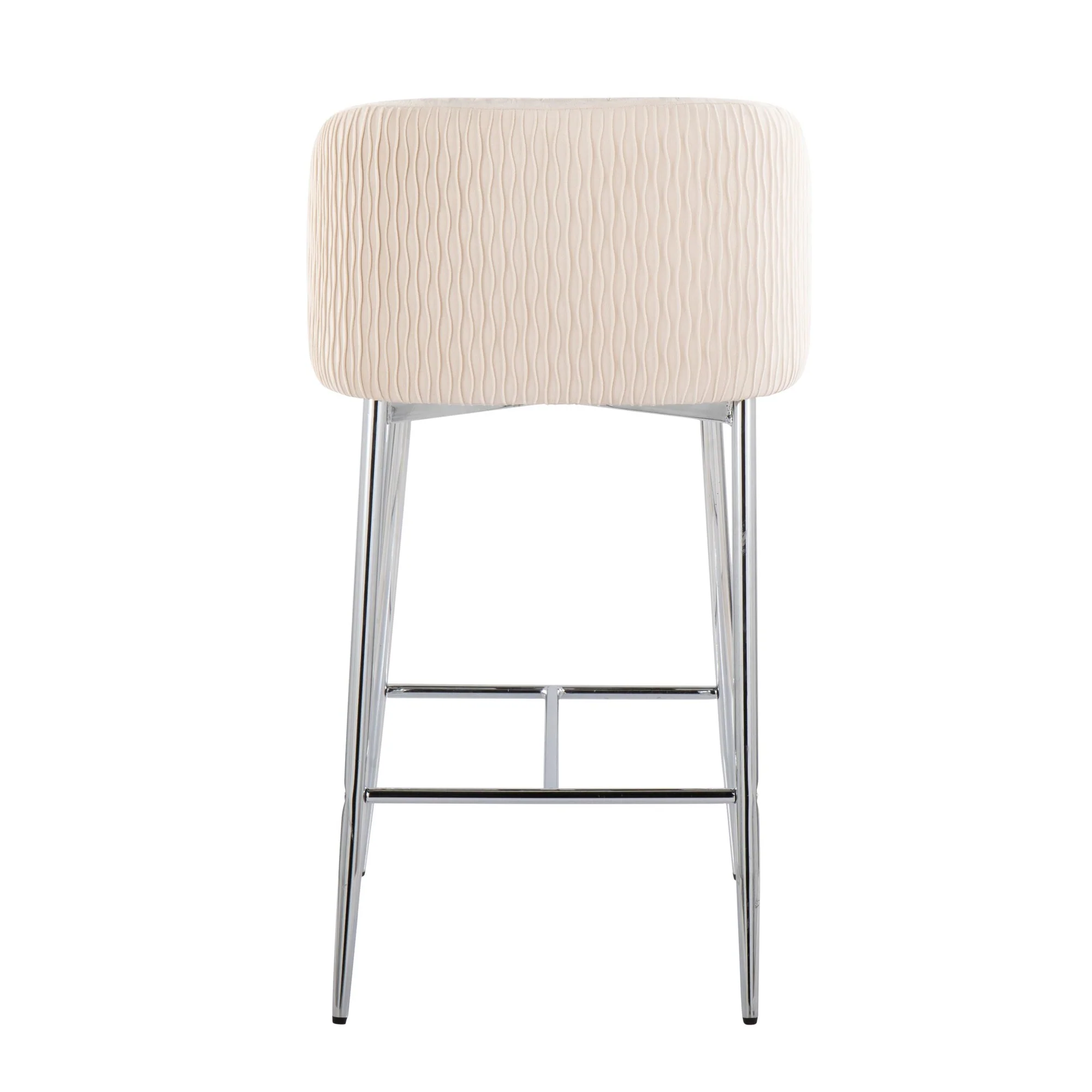 Fran Pleated Waves Fixed-Height Counter Stool - Set of 2 Green By LumiSource - B26-FRANPLTWVV CHRGN2 - Image 24