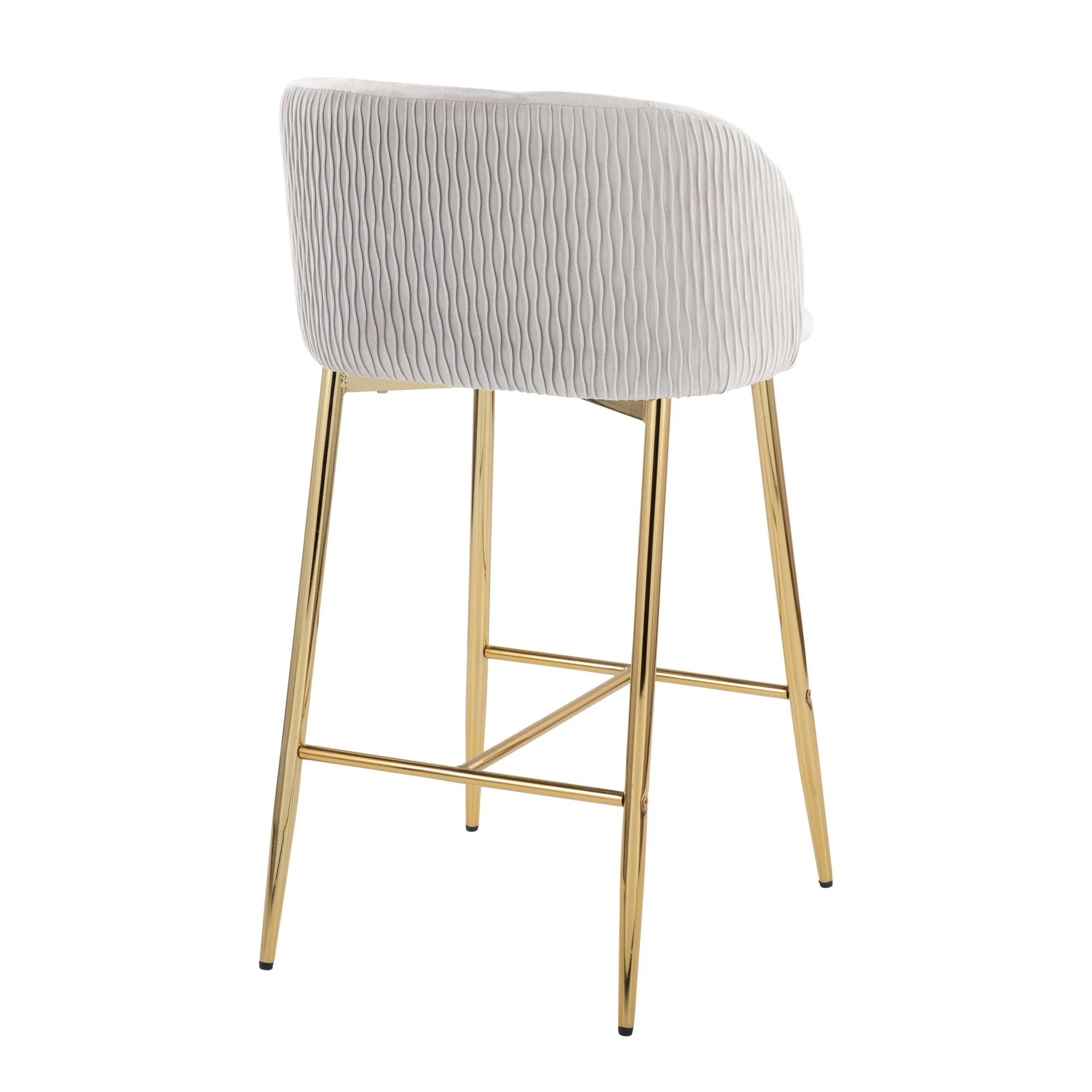 Fran Pleated Waves Fixed-Height Counter Stool - Set of 2 By LumiSource - B26-FRANPLTWVV AUGN2 - Image 10