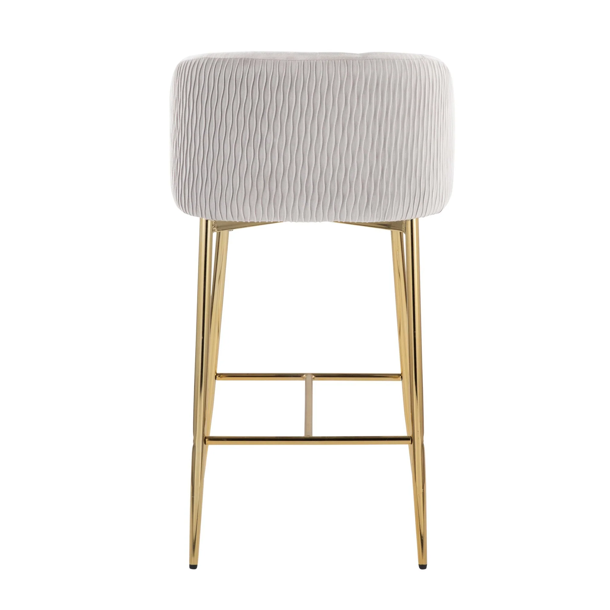 Fran Pleated Waves Fixed-Height Counter Stool - Set of 2 By LumiSource - B26-FRANPLTWVV AUGN2 - Image 12