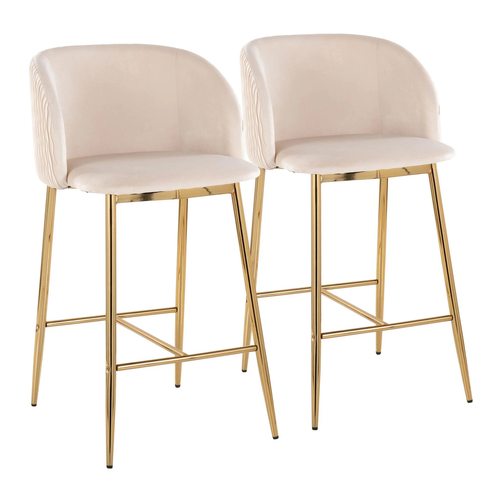 Fran Pleated Waves Fixed-Height Counter Stool - Set of 2 By LumiSource - B26-FRANPLTWVV AUGN2 - Image 13
