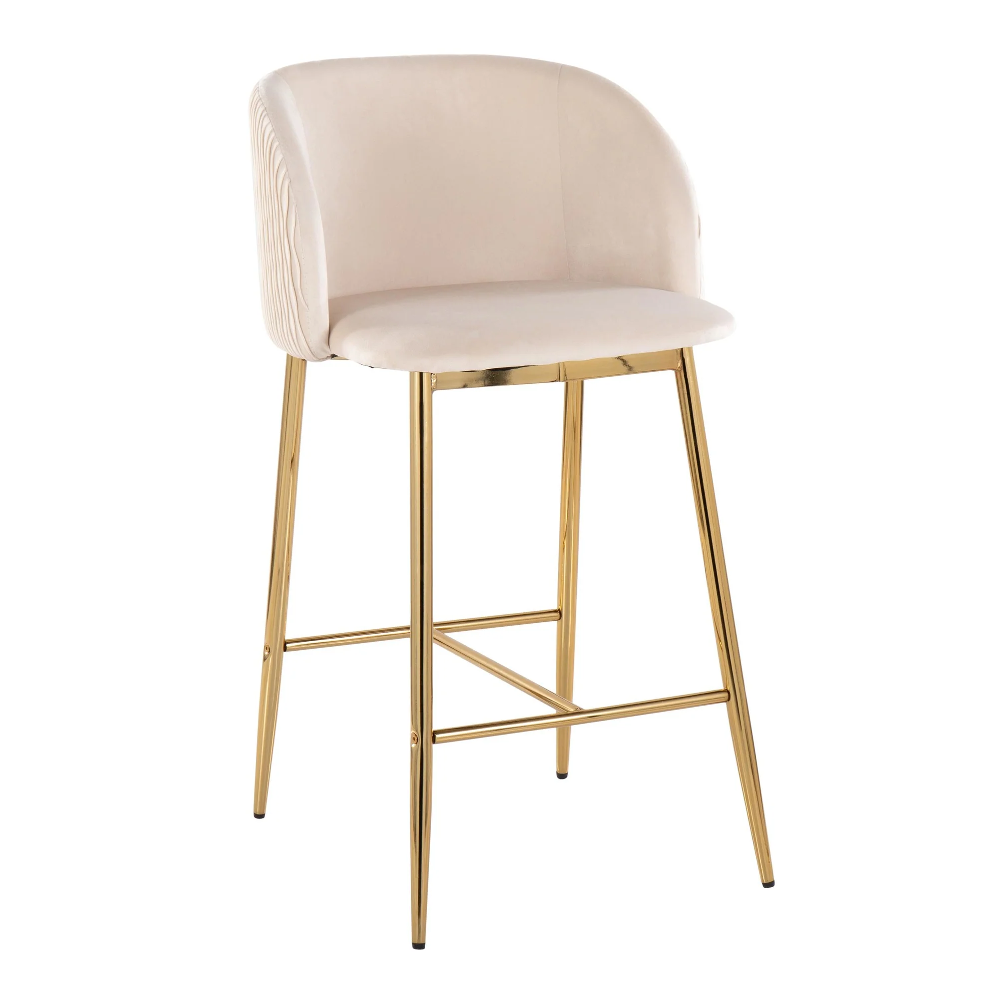 Fran Pleated Waves Fixed-Height Counter Stool - Set of 2 By LumiSource - B26-FRANPLTWVV AUGN2 - Image 14