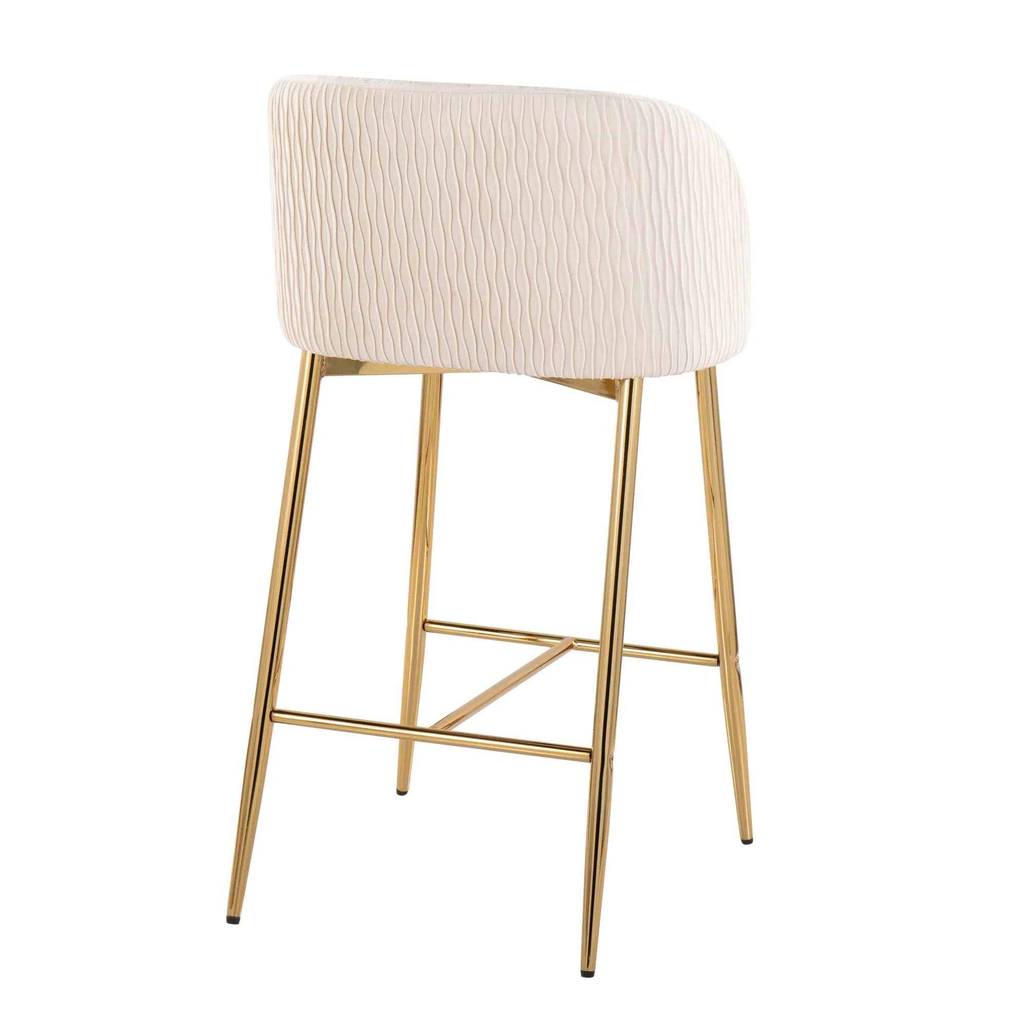 Fran Pleated Waves Fixed-Height Counter Stool - Set of 2 By LumiSource - B26-FRANPLTWVV AUGN2 - Image 16
