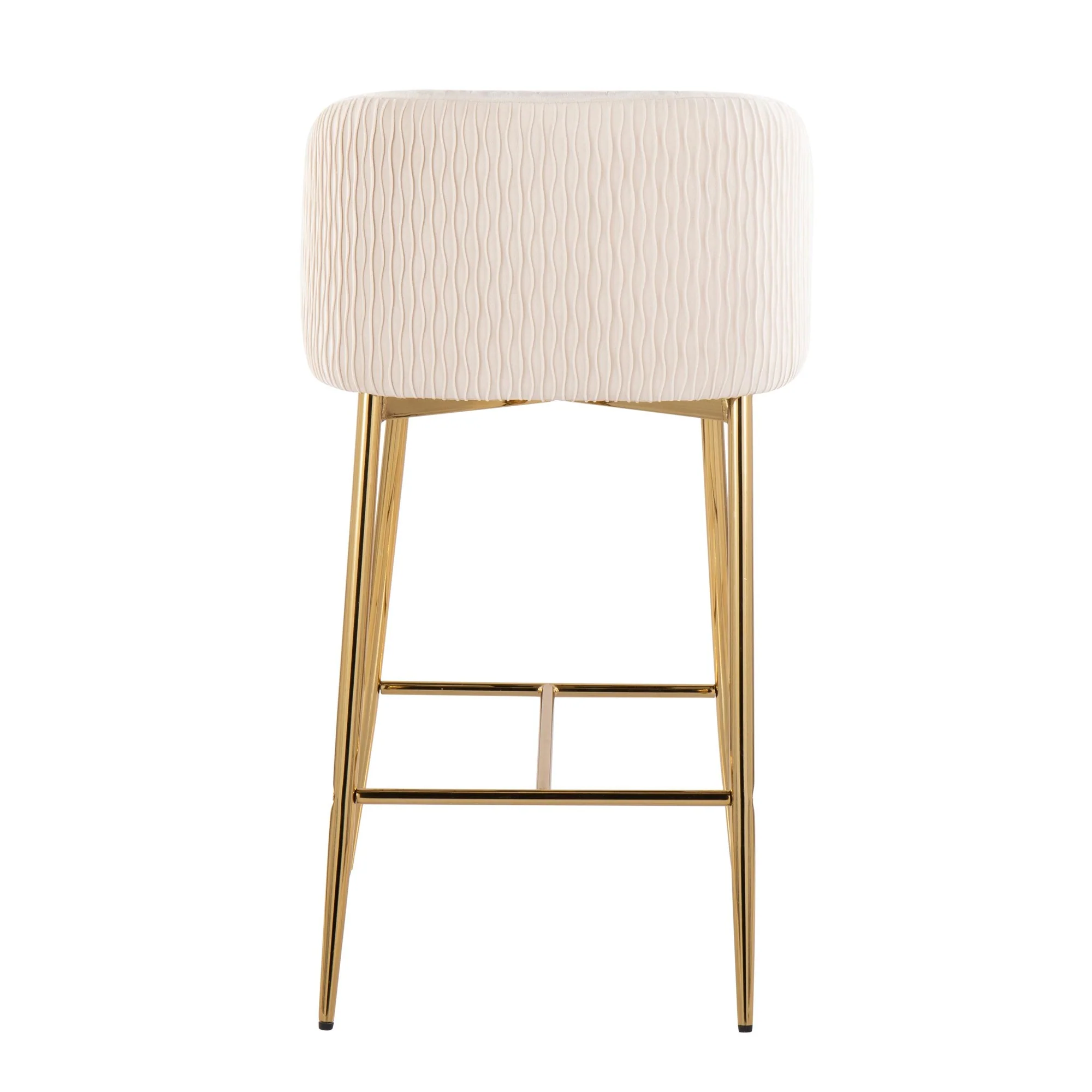 Fran Pleated Waves Fixed-Height Counter Stool - Set of 2 By LumiSource - B26-FRANPLTWVV AUGN2 - Image 18