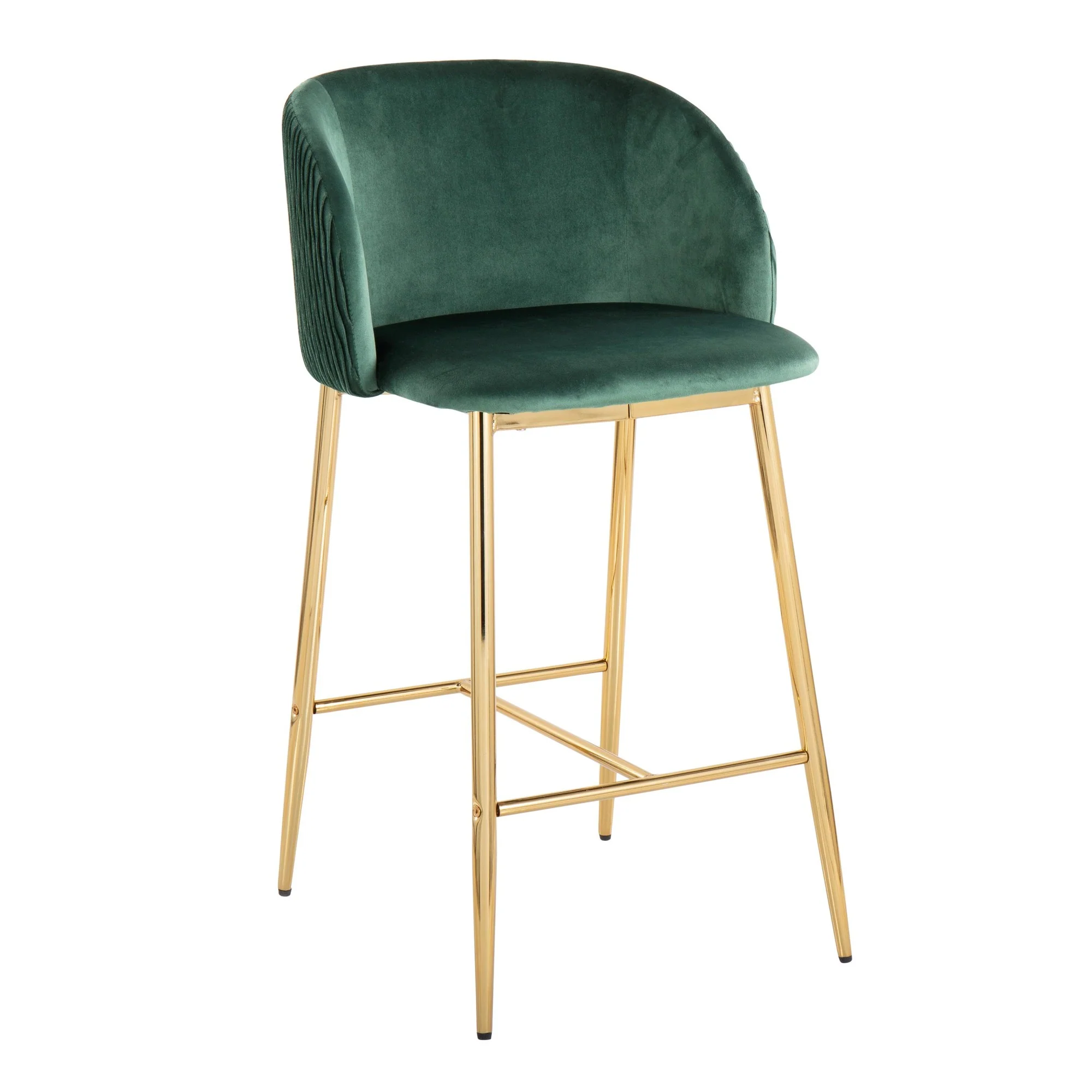 Fran Pleated Waves Fixed-Height Counter Stool - Set of 2 By LumiSource - B26-FRANPLTWVV AUGN2 - Image 2