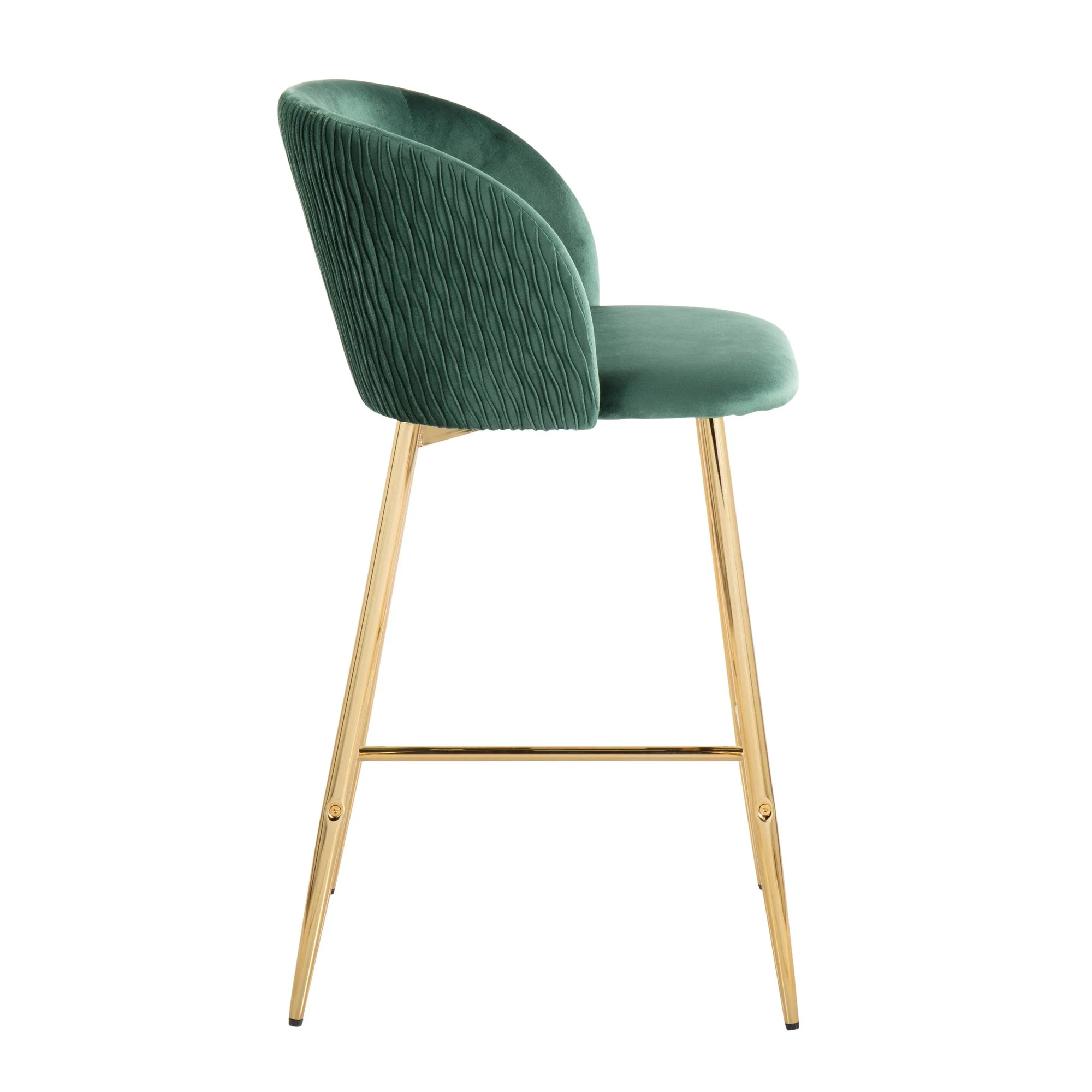 Fran Pleated Waves Fixed-Height Counter Stool - Set of 2 By LumiSource - B26-FRANPLTWVV AUGN2 - Image 3