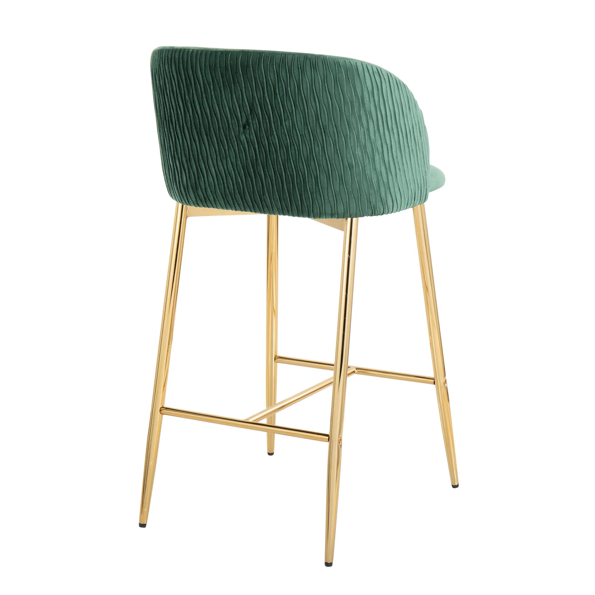 Fran Pleated Waves Fixed-Height Counter Stool - Set of 2 By LumiSource - B26-FRANPLTWVV AUGN2 - Image 4