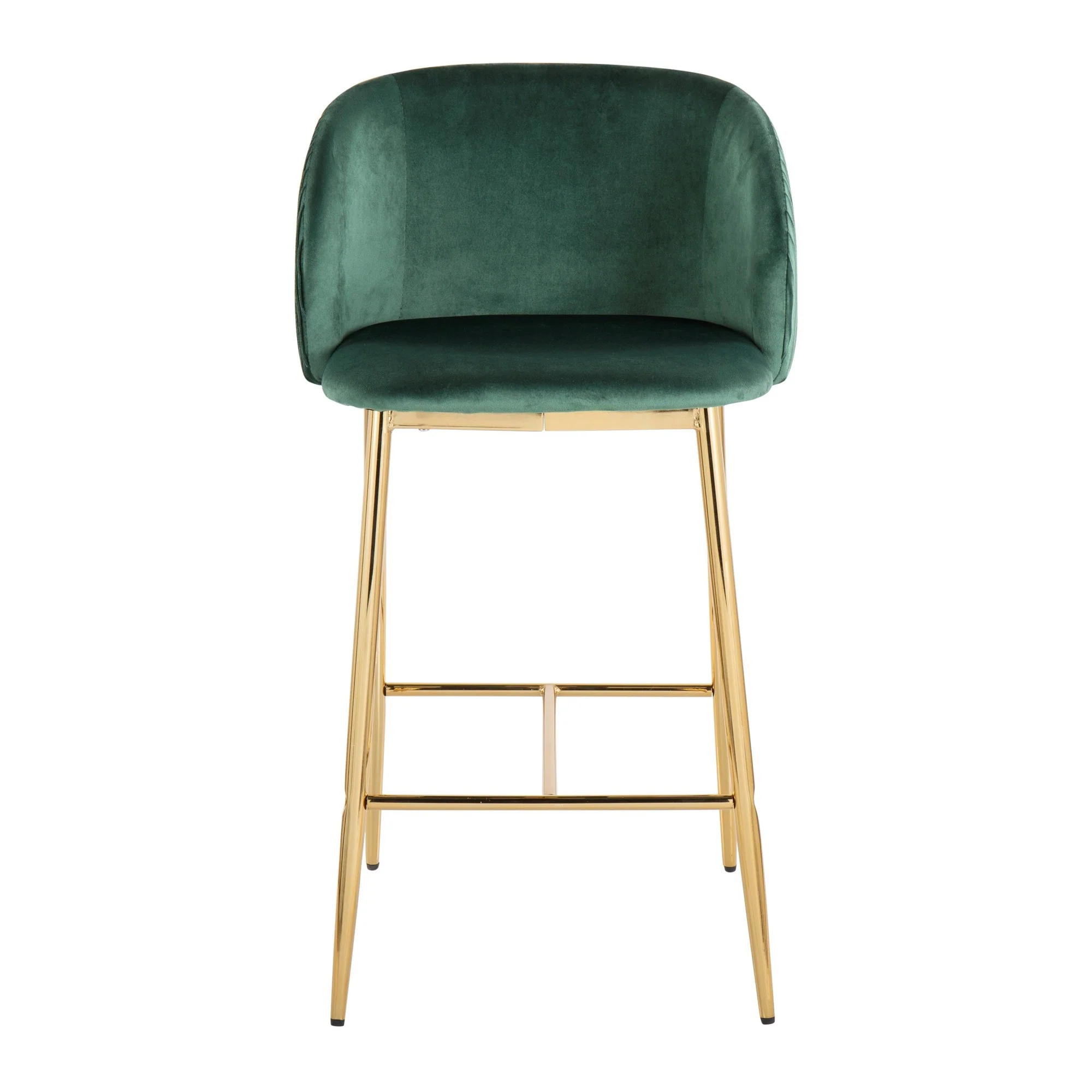 Fran Pleated Waves Fixed-Height Counter Stool - Set of 2 By LumiSource - B26-FRANPLTWVV AUGN2 - Image 5