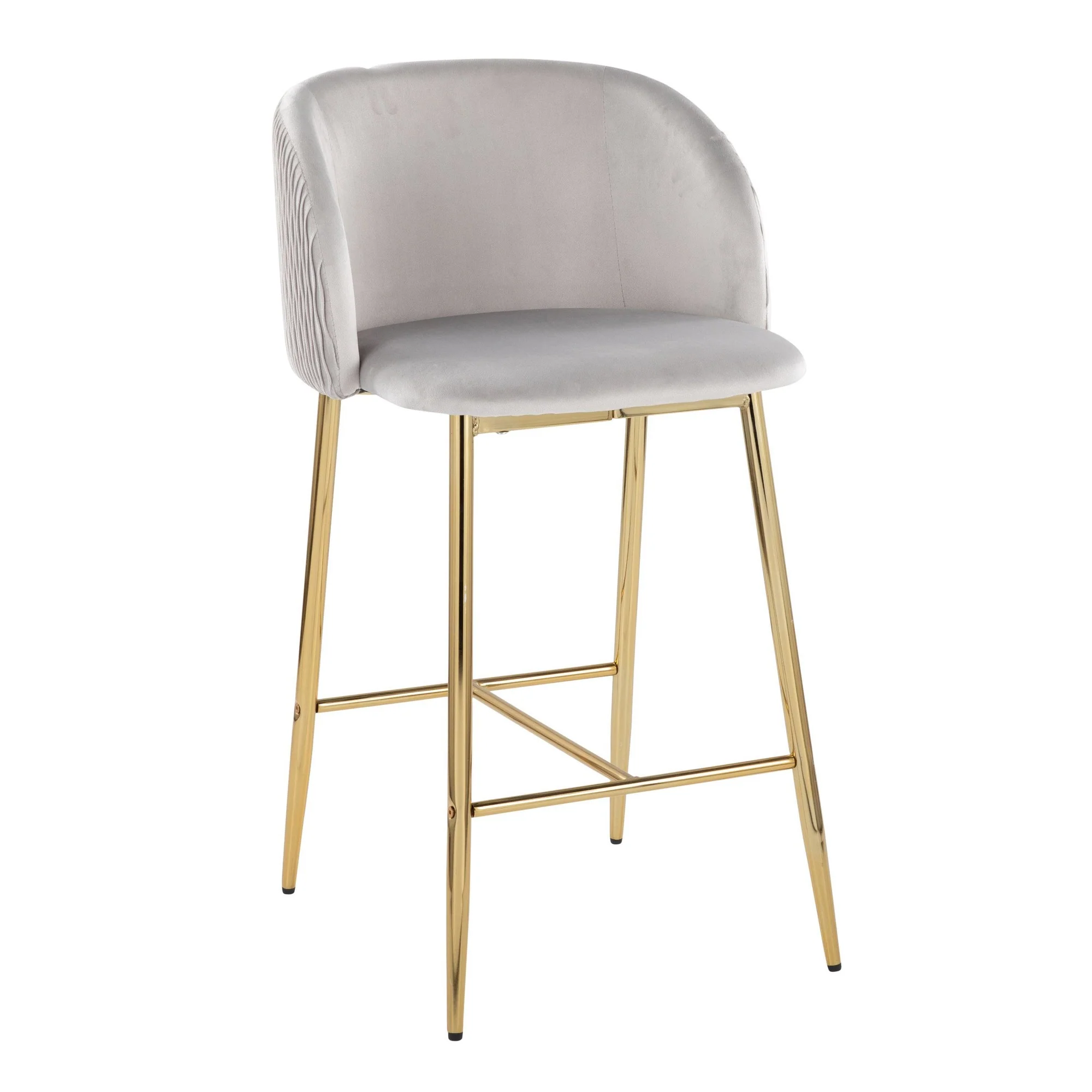 Fran Pleated Waves Fixed-Height Counter Stool - Set of 2 By LumiSource - B26-FRANPLTWVV AUGN2 - Image 8